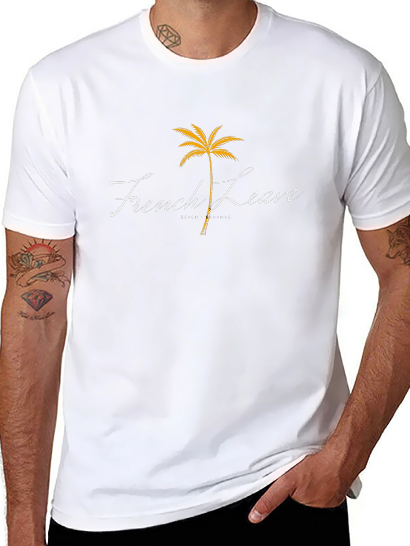 French Leave Beach Bahamas Graphic T-Shirt
