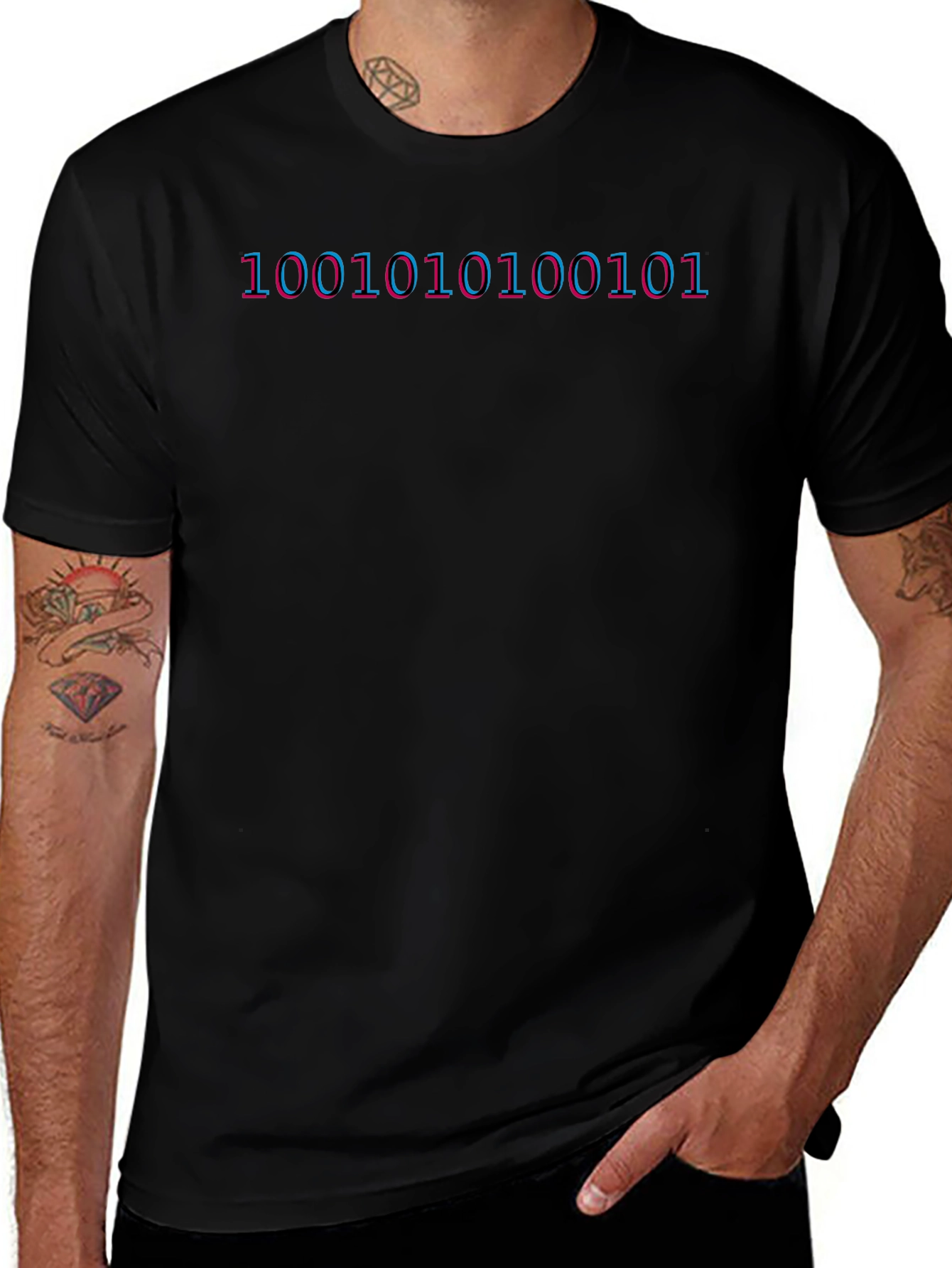 Binary Code Graphic Tee - Programmer Shirt