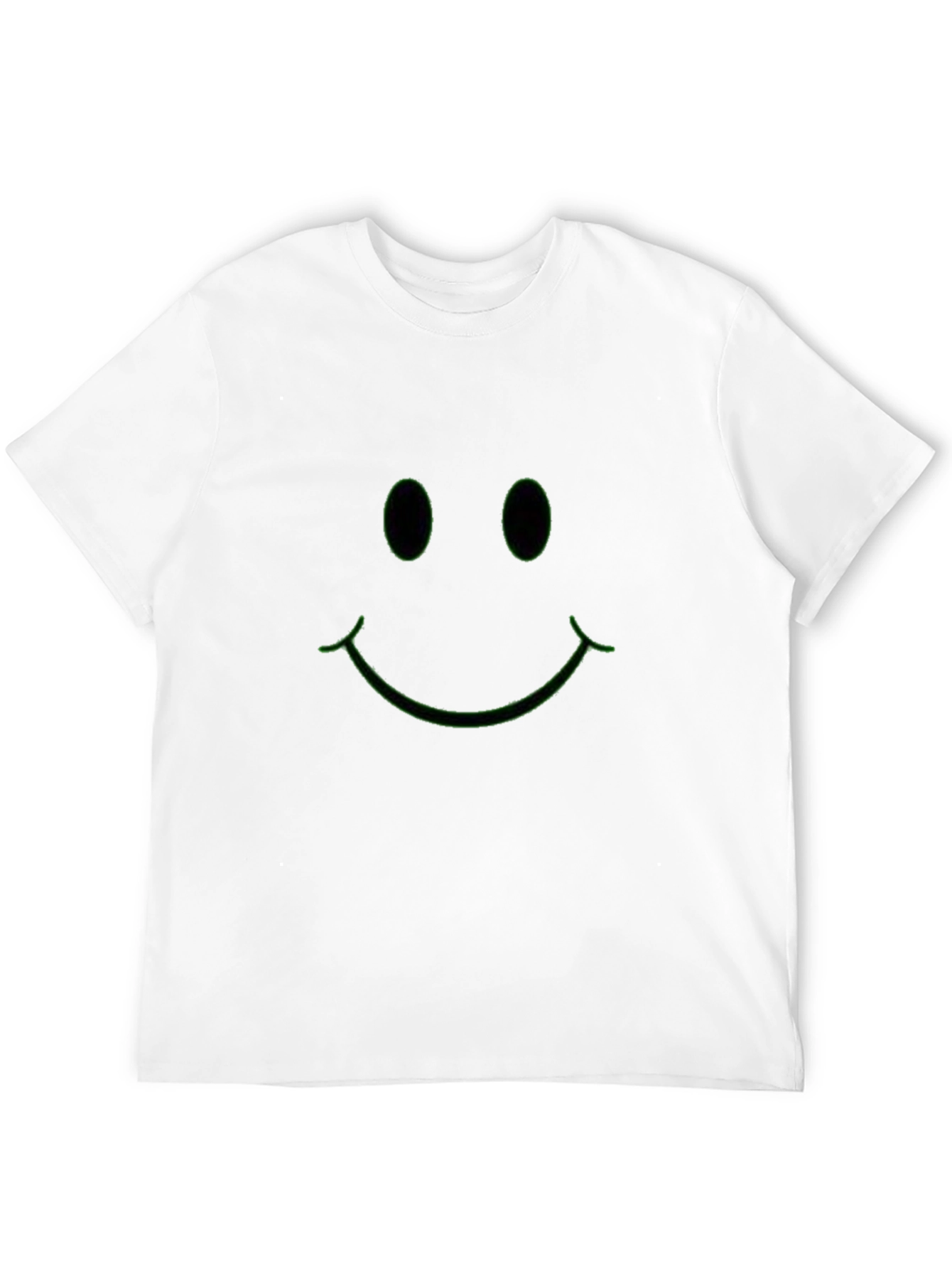 Neon Green Smiley Face Black T-Shirt