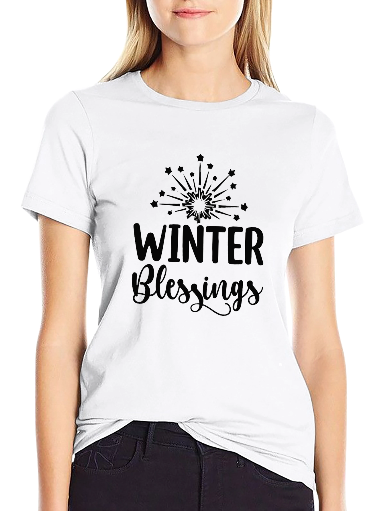 Winter Blessings Graphic Tee - Black Unisex T-Shirt