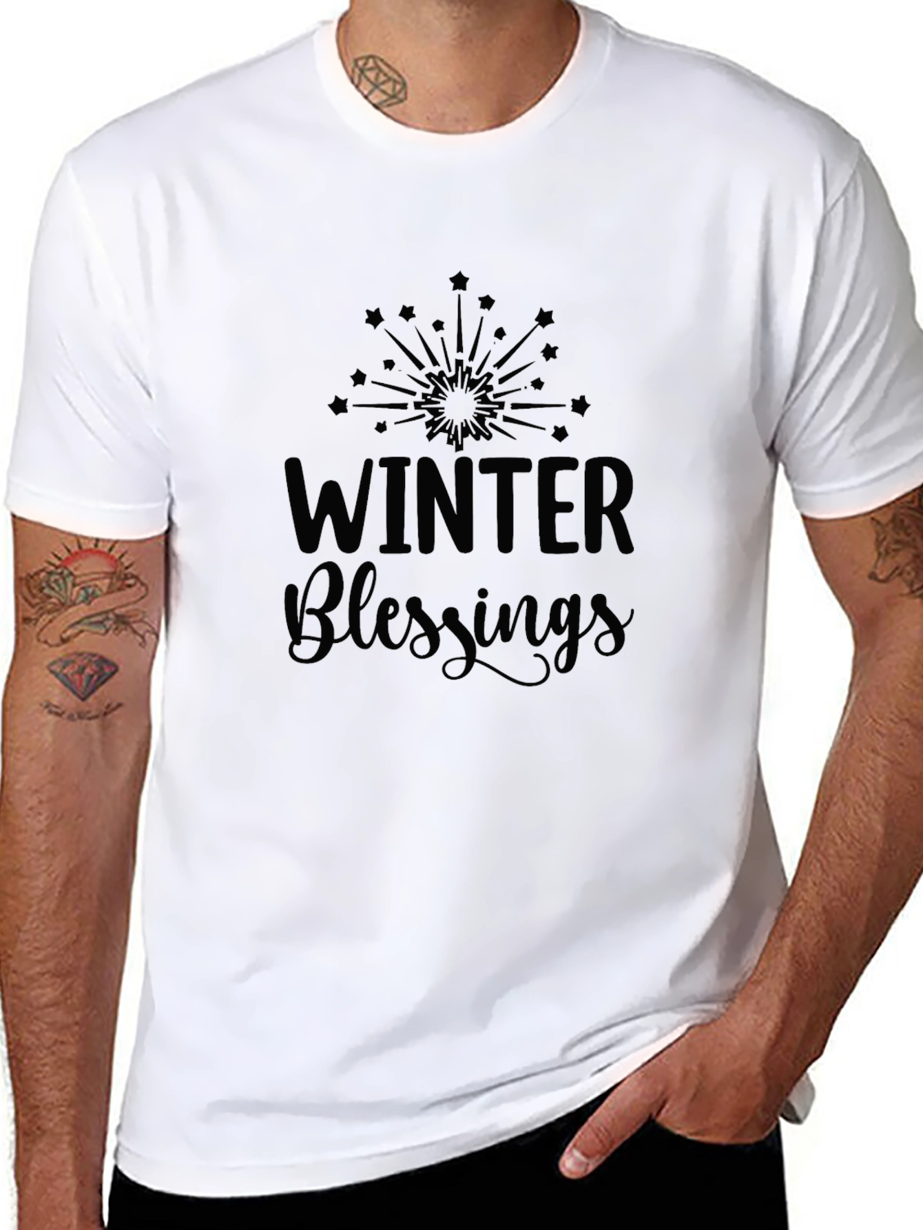 Winter Blessings Graphic Tee - Black Unisex T-Shirt