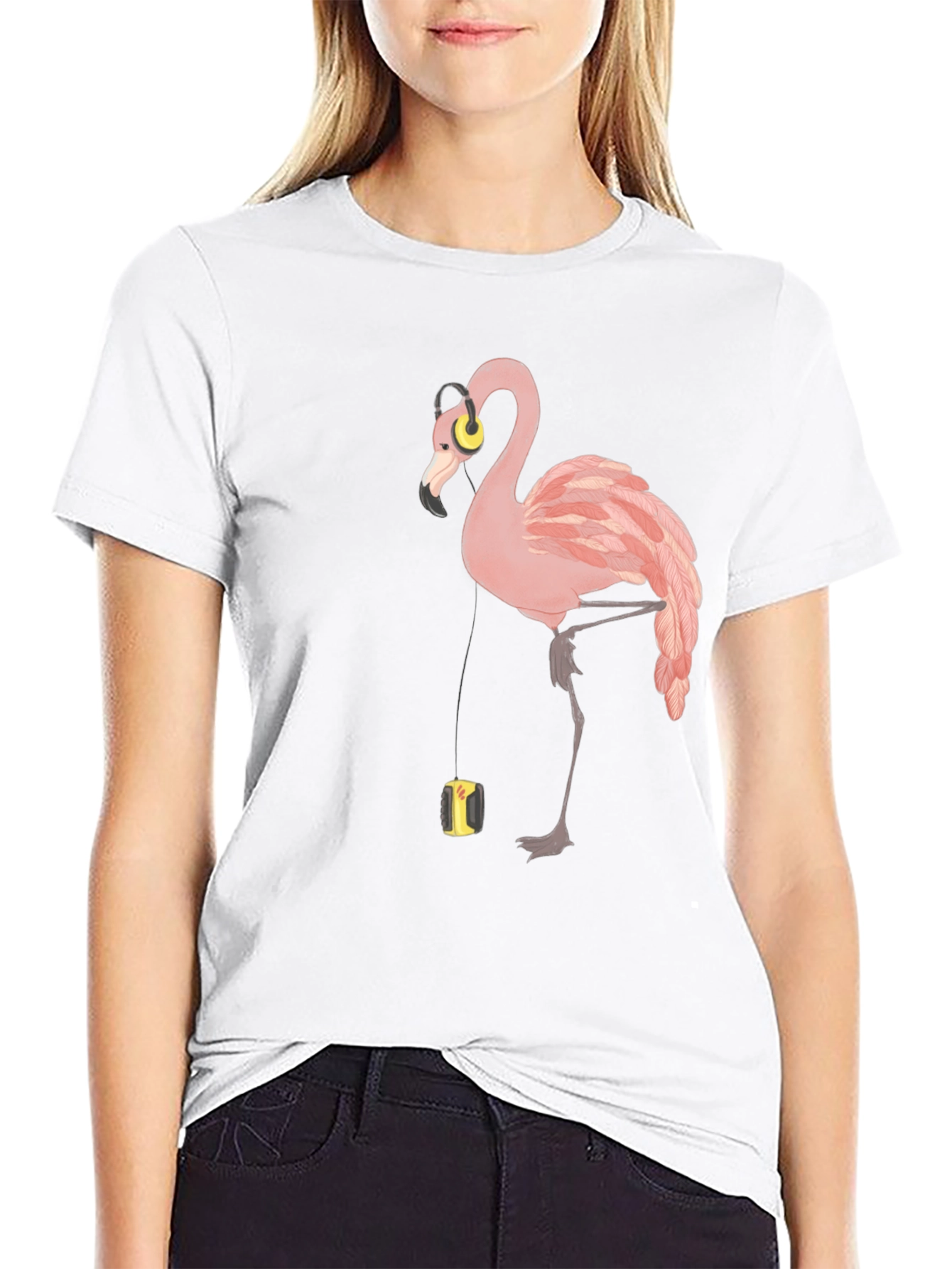 Flamingo Music Lover T-Shirt - Stylish Graphic Tee