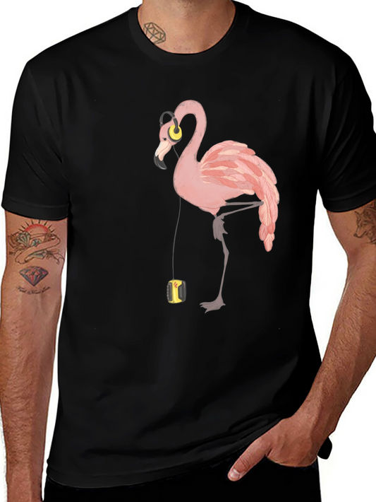 Flamingo Music Lover T-Shirt - Stylish Graphic Tee