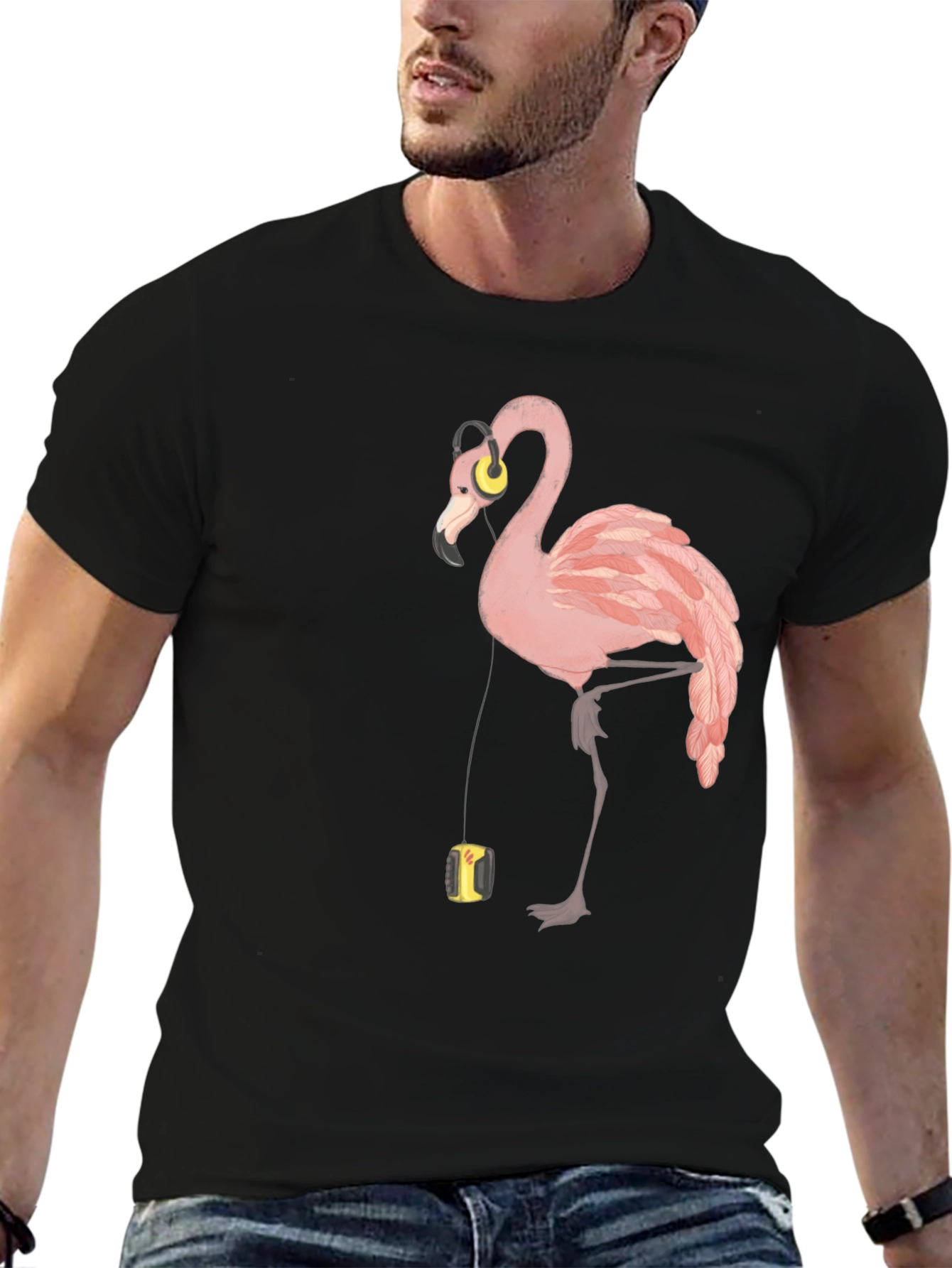 Flamingo Music Lover T-Shirt - Stylish Graphic Tee