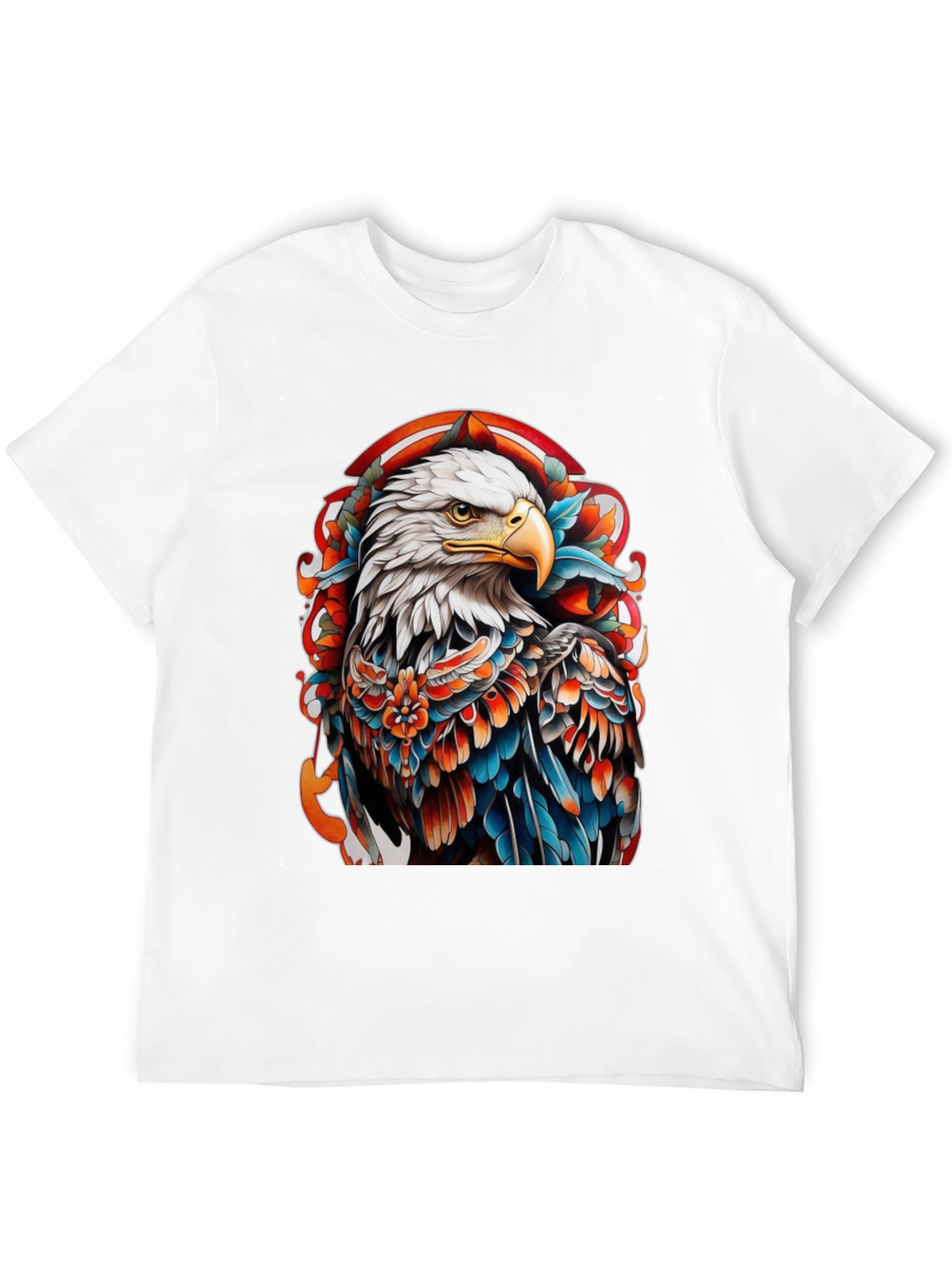 Eagle Tattoo Graphic Tee - Bold Black T-Shirt