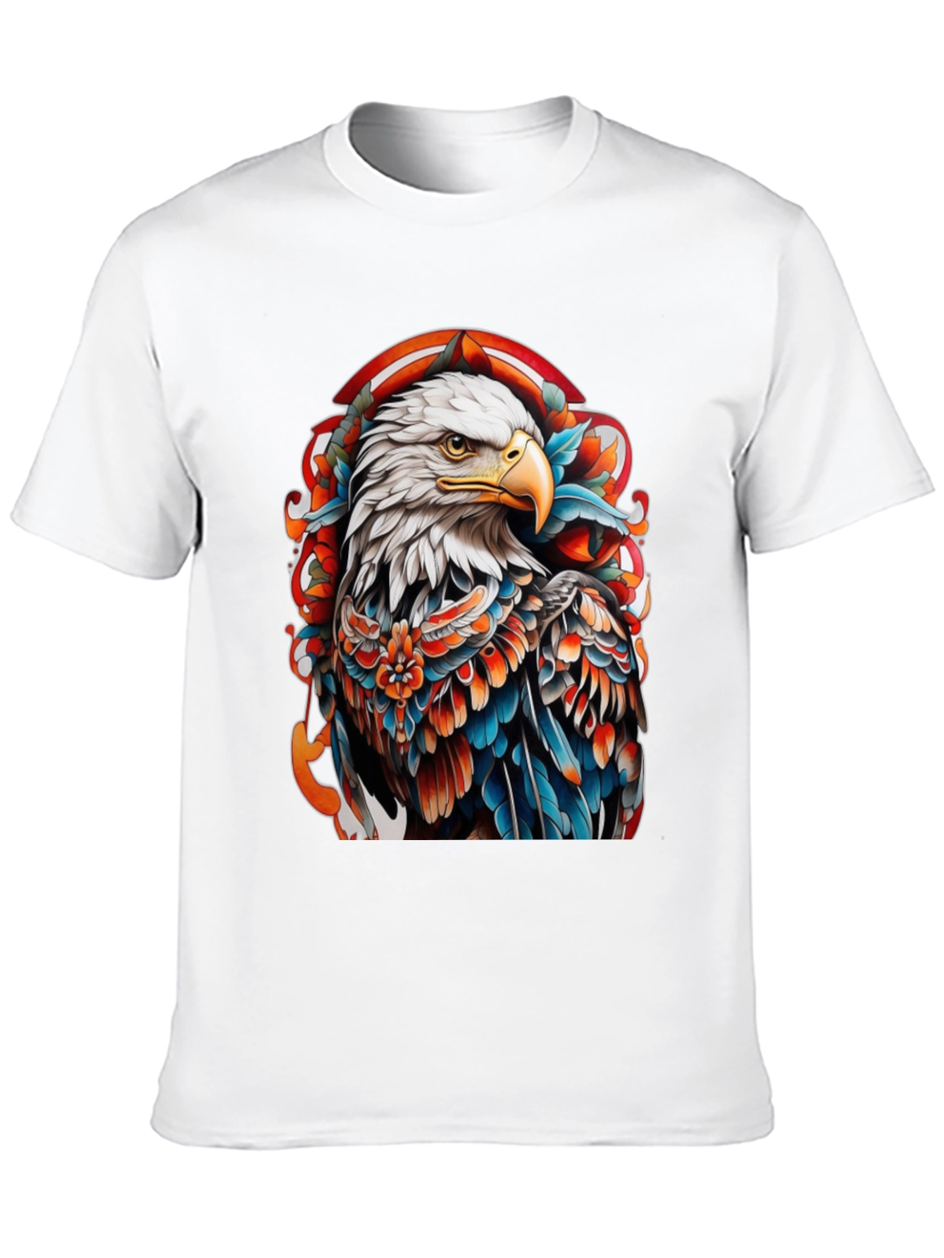 Eagle Tattoo Graphic Tee - Bold Black T-Shirt