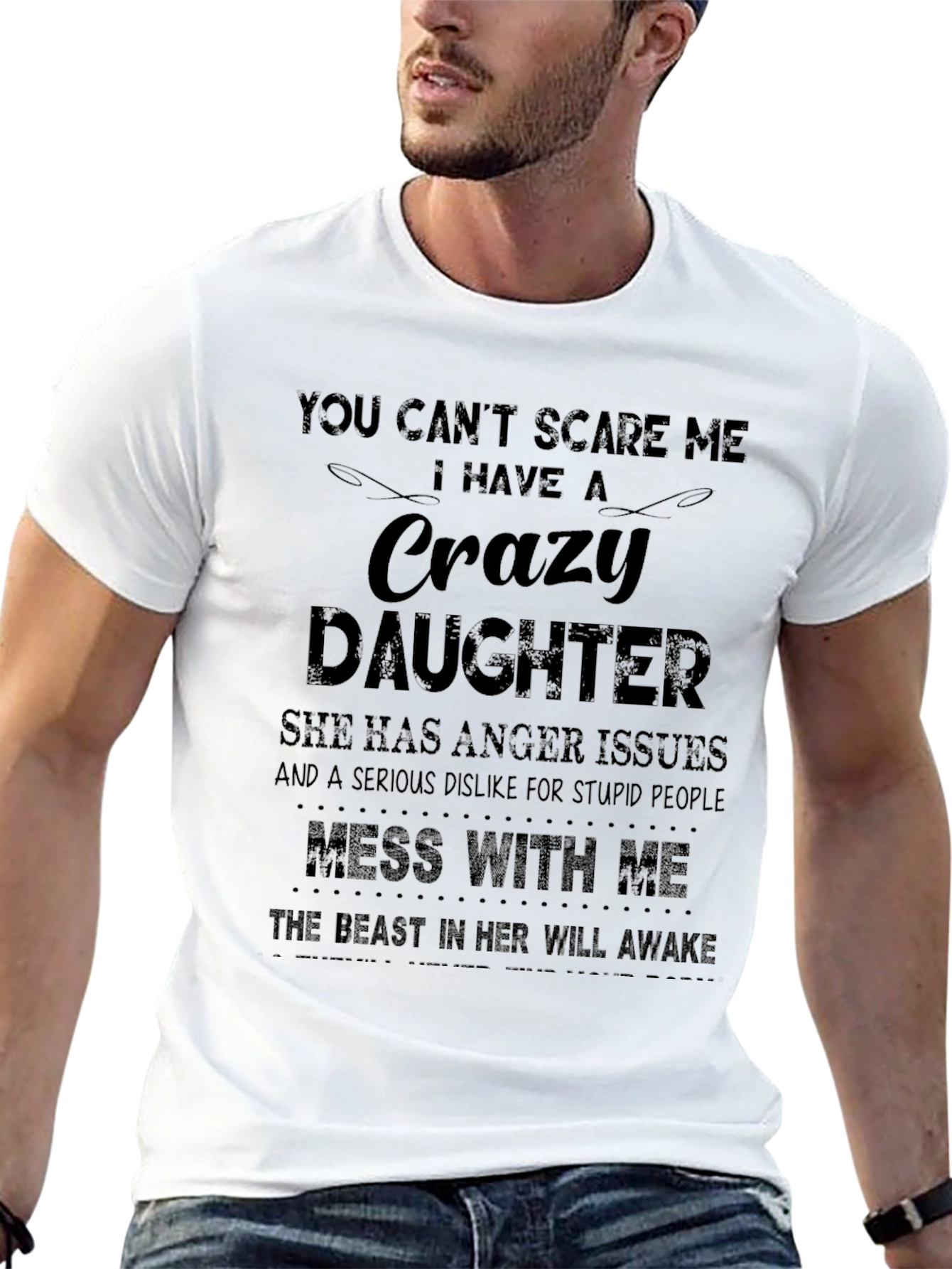 Crazy Daughter Mens Graphic T-Shirt