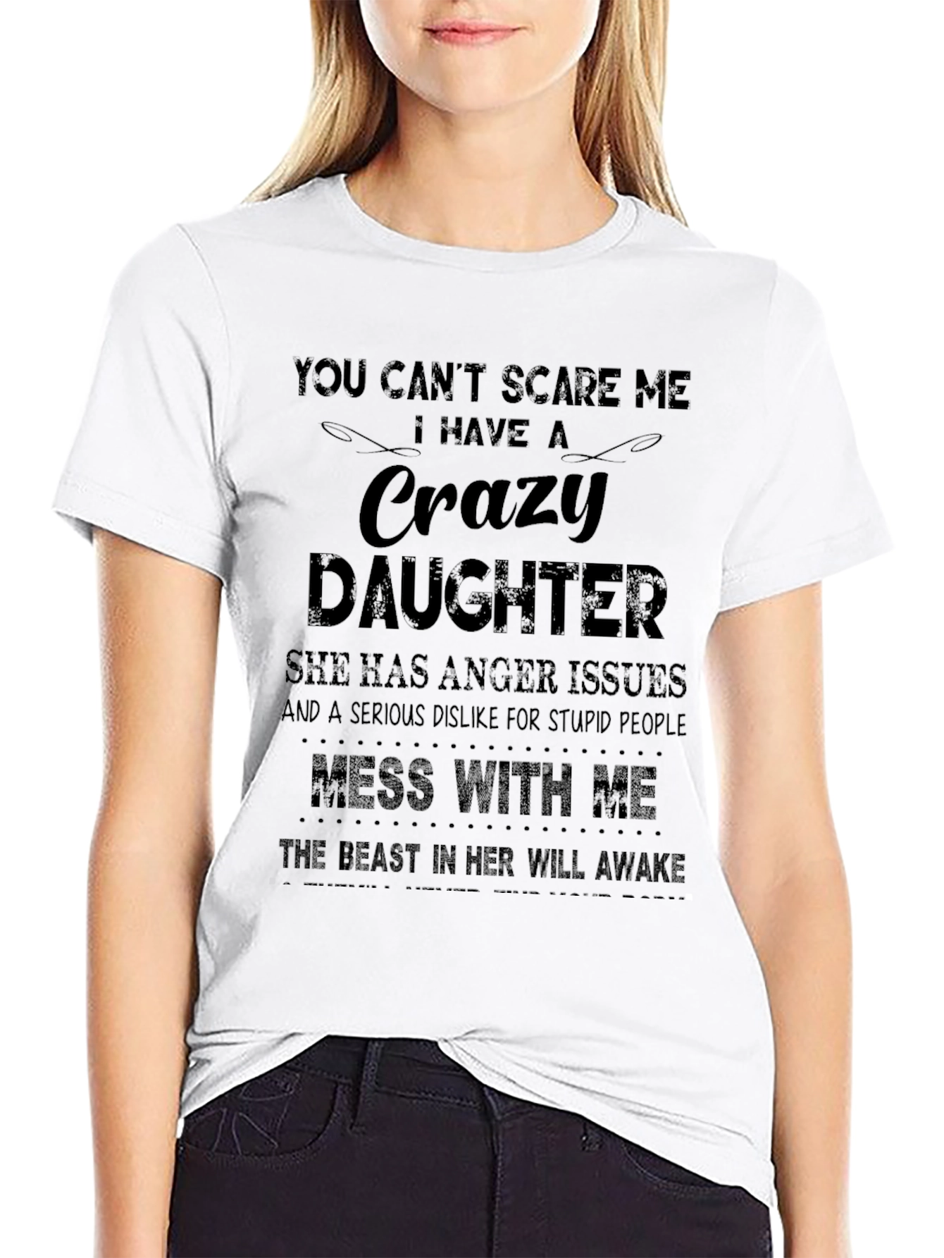 Crazy Daughter Mens Graphic T-Shirt