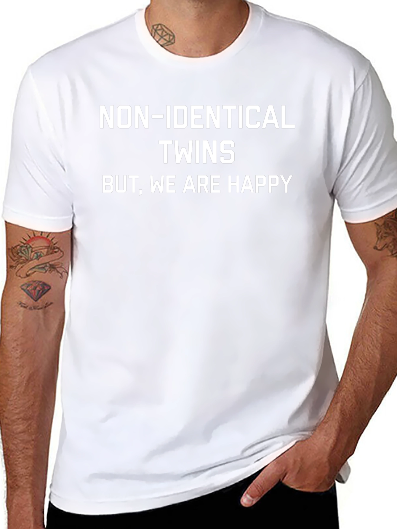 Non-Identical Twins Happy Statement T-Shirt
