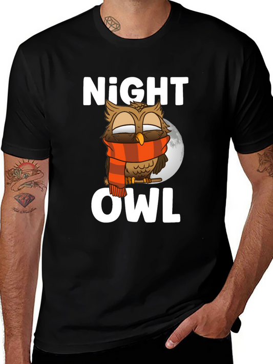 Night Owl Graphic Tee - Unique Owl Design