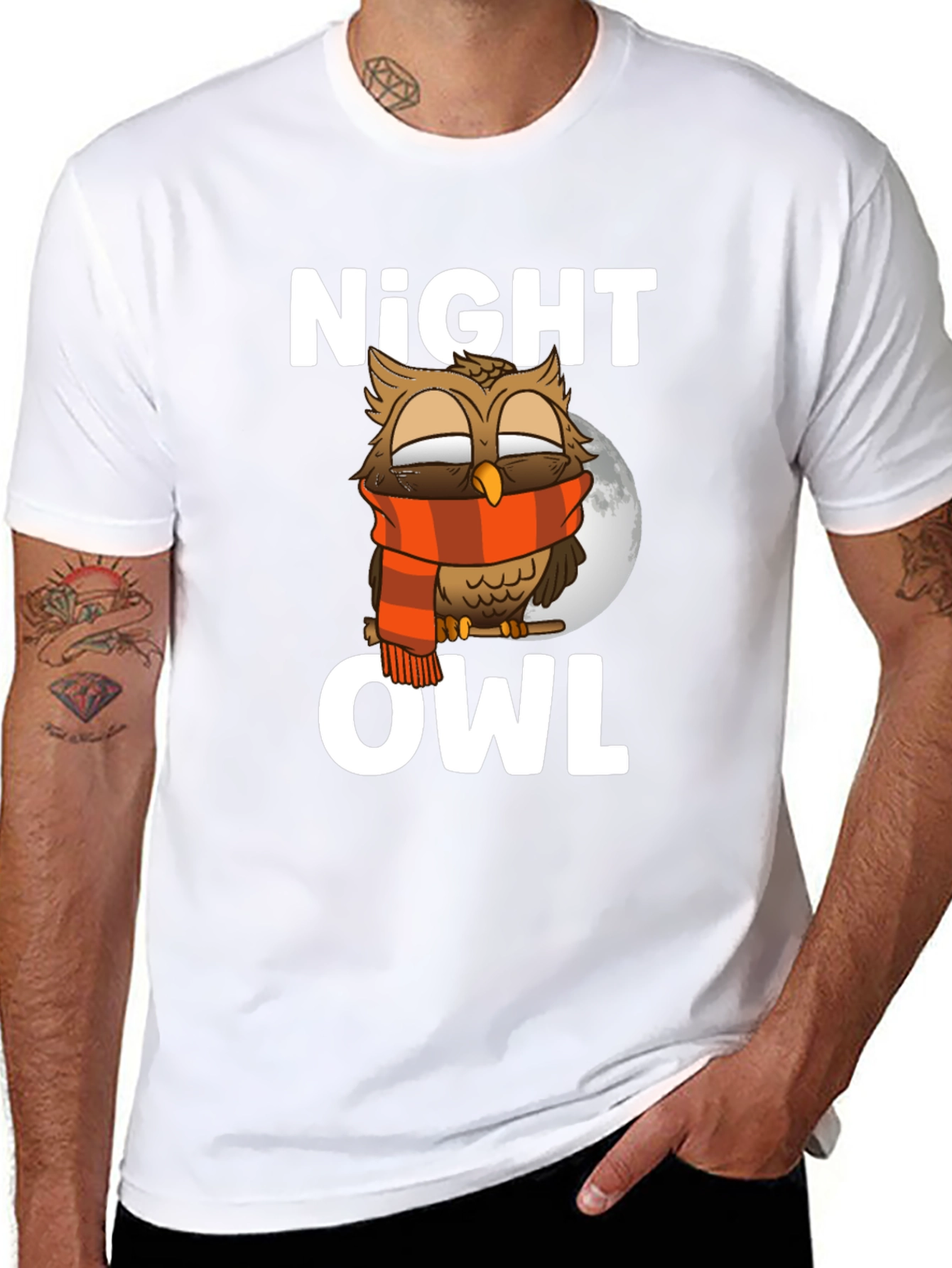 Night Owl Graphic Tee - Unique Owl Design