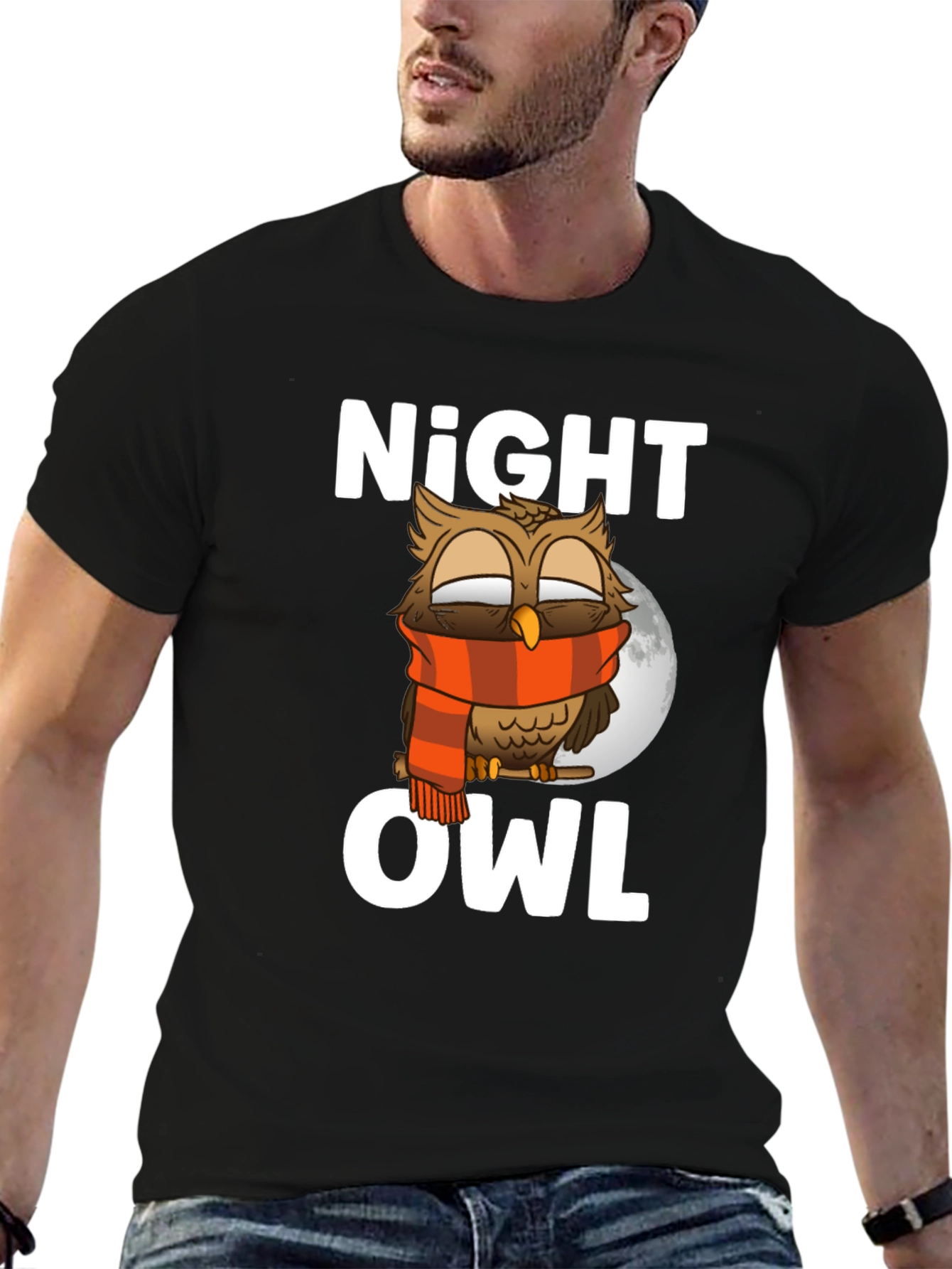 Night Owl Graphic Tee - Unique Owl Design