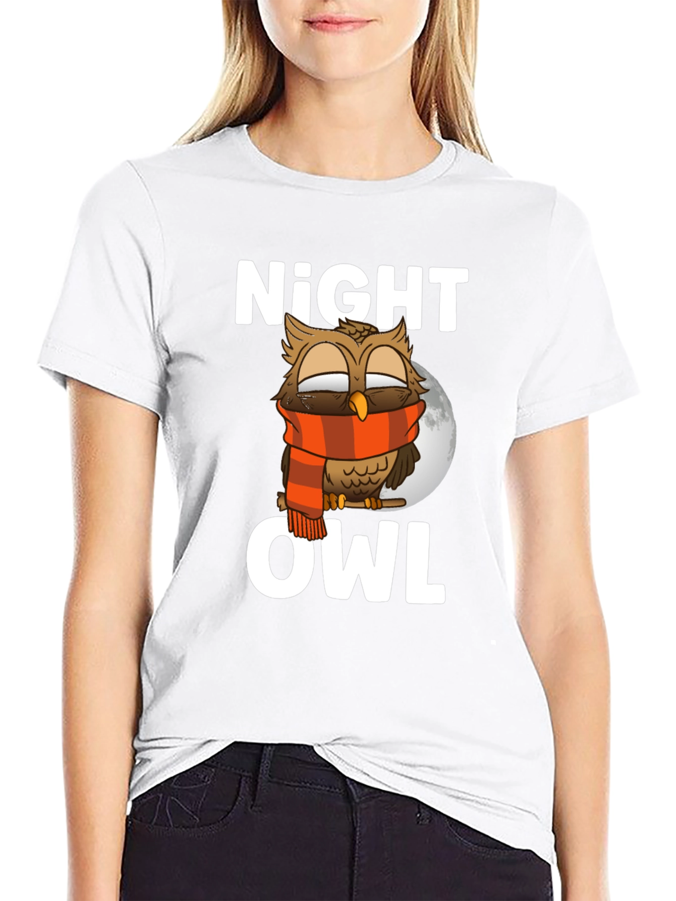 Night Owl Graphic Tee - Unique Owl Design