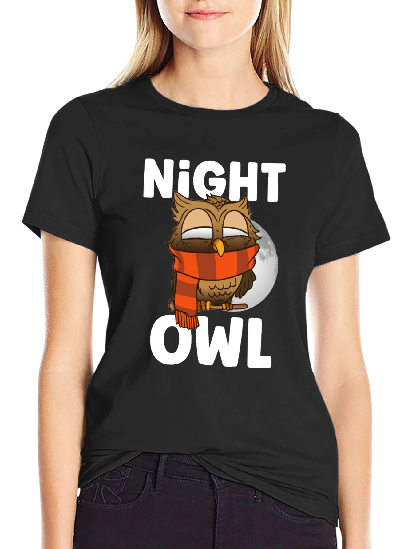 Night Owl Graphic Tee - Unique Owl Design