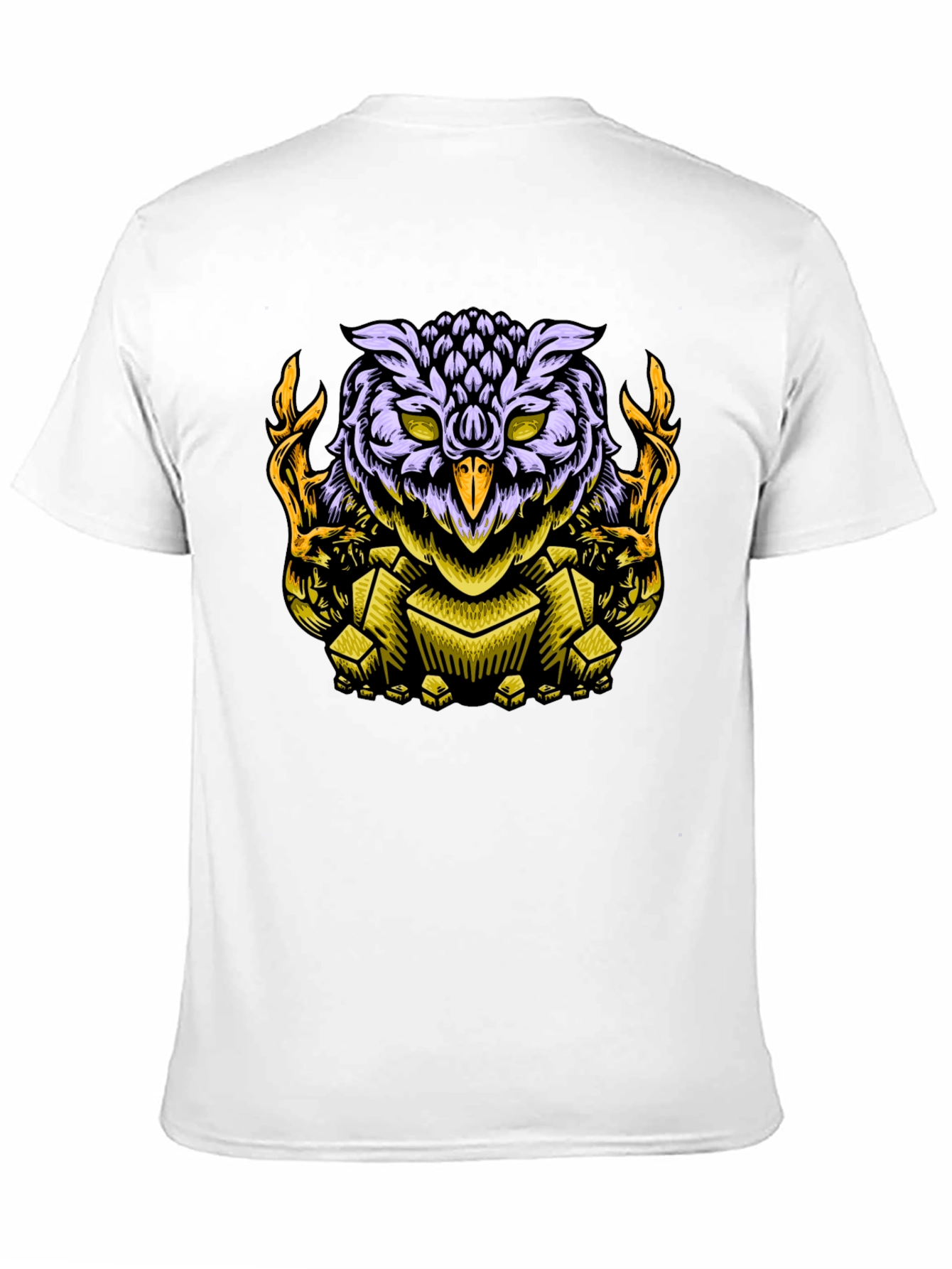 Owl Graphic Print Black T-Shirt