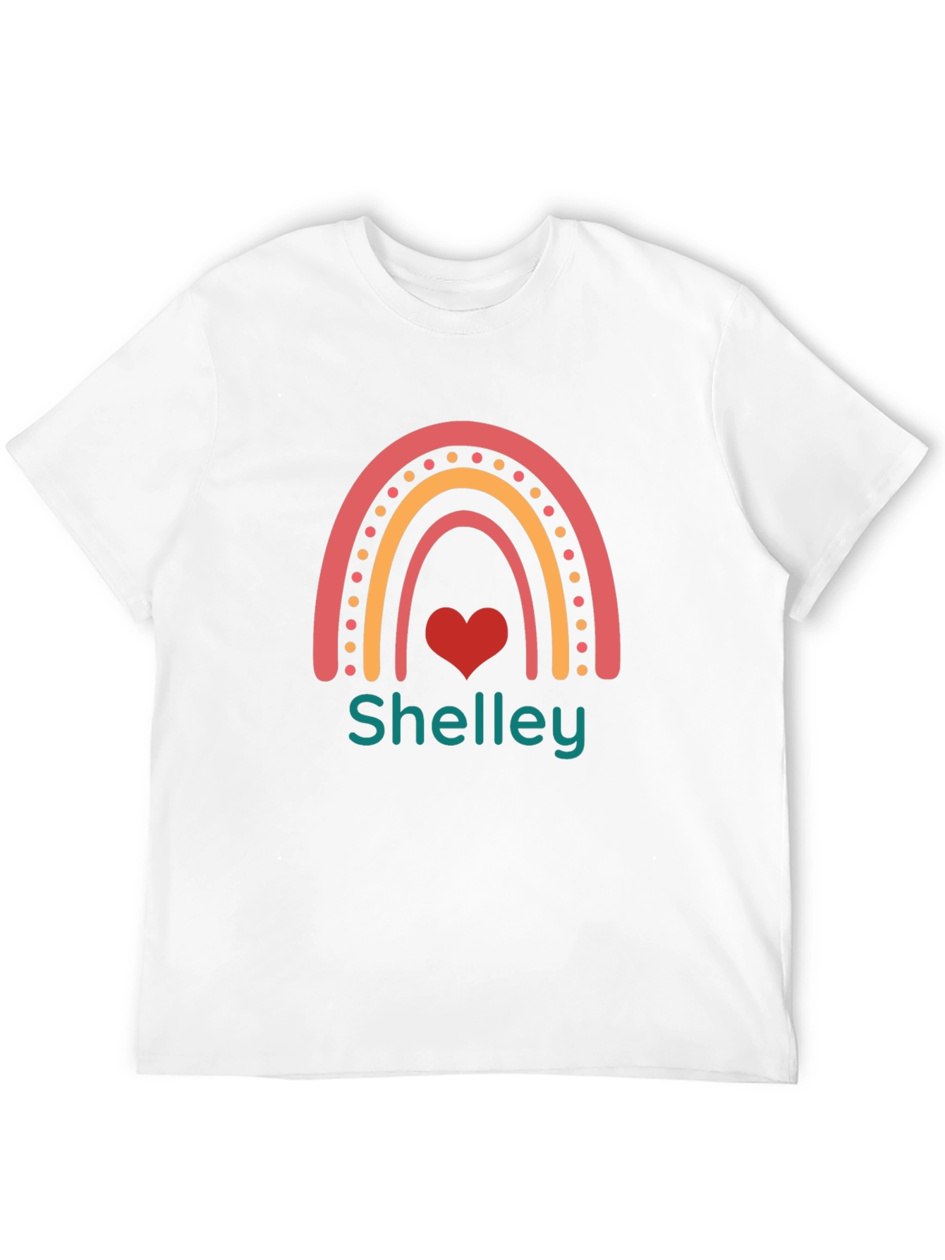 Shelley Rainbow Heart Personalized T-Shirt