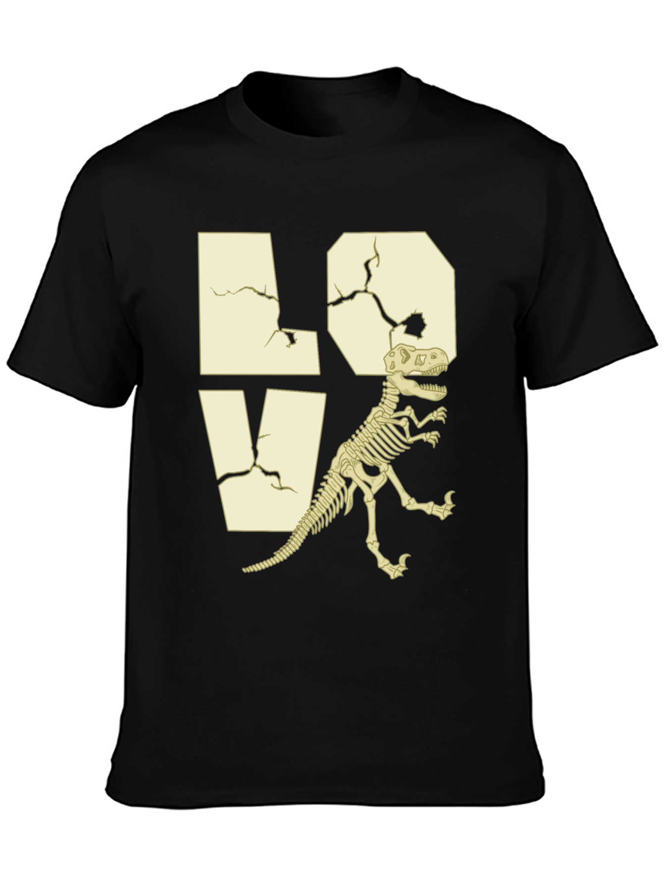 Dino Skeleton LOVE Graphic Tee