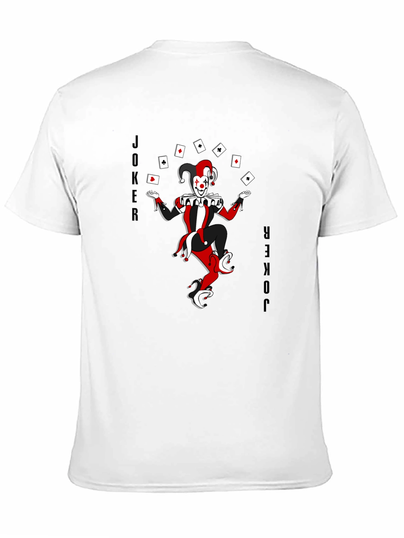 Joker Card T-Shirt - Black Cotton Crew Neck Tee