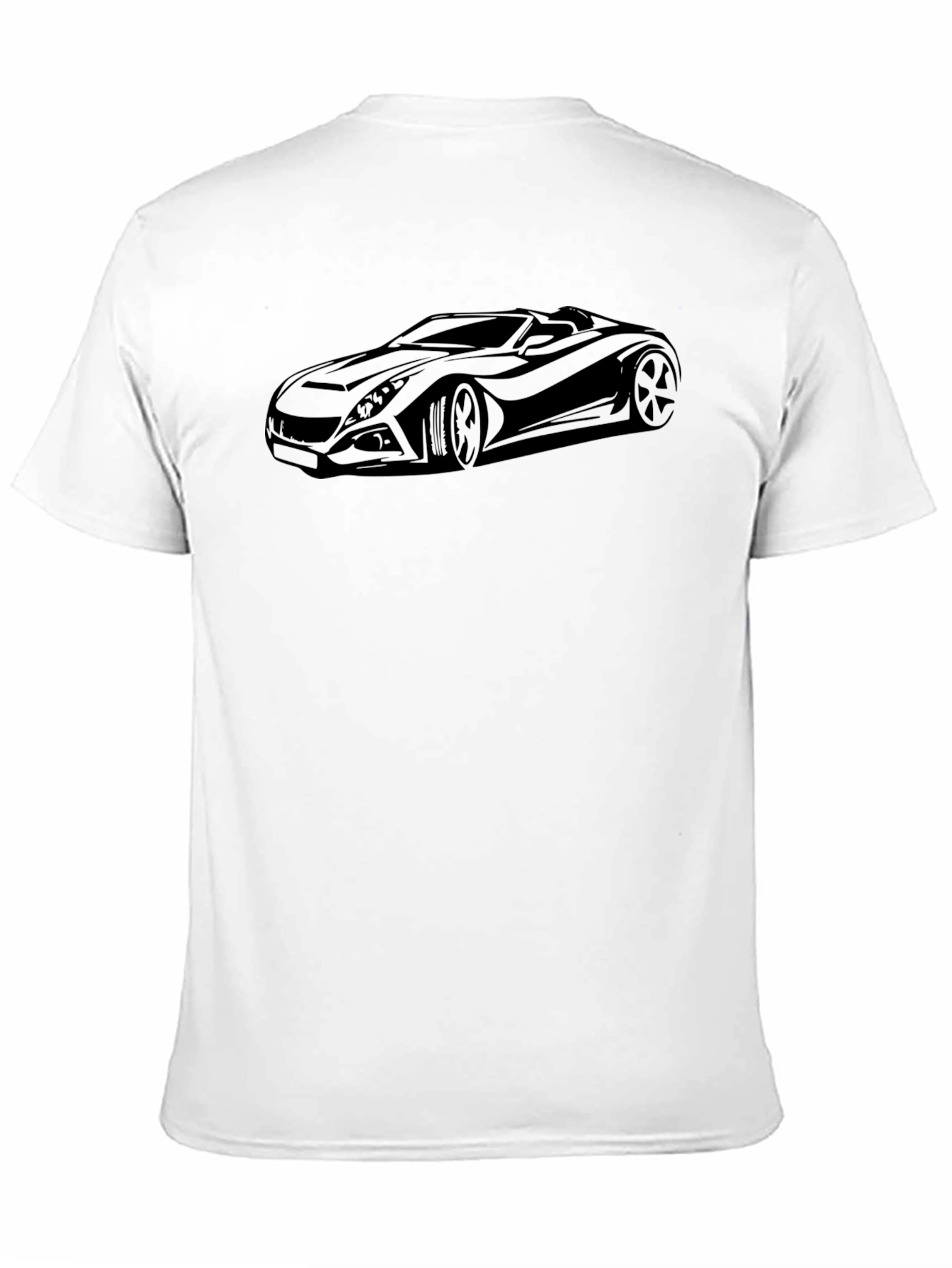 Sleek Black Car Graphic Tee - Stylish Comfort