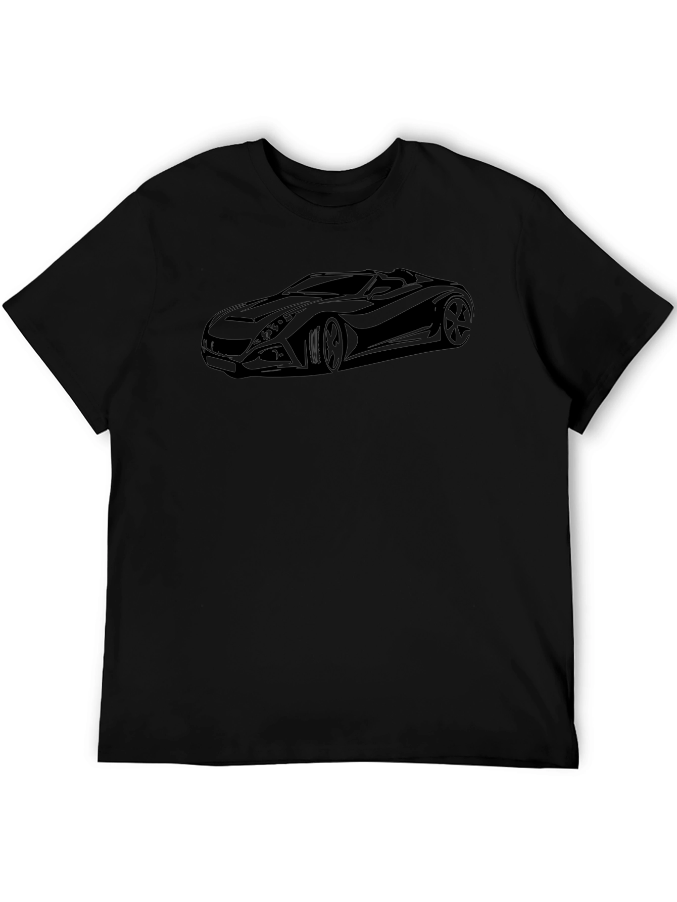 Sleek Black Car Graphic Tee - Stylish Comfort
