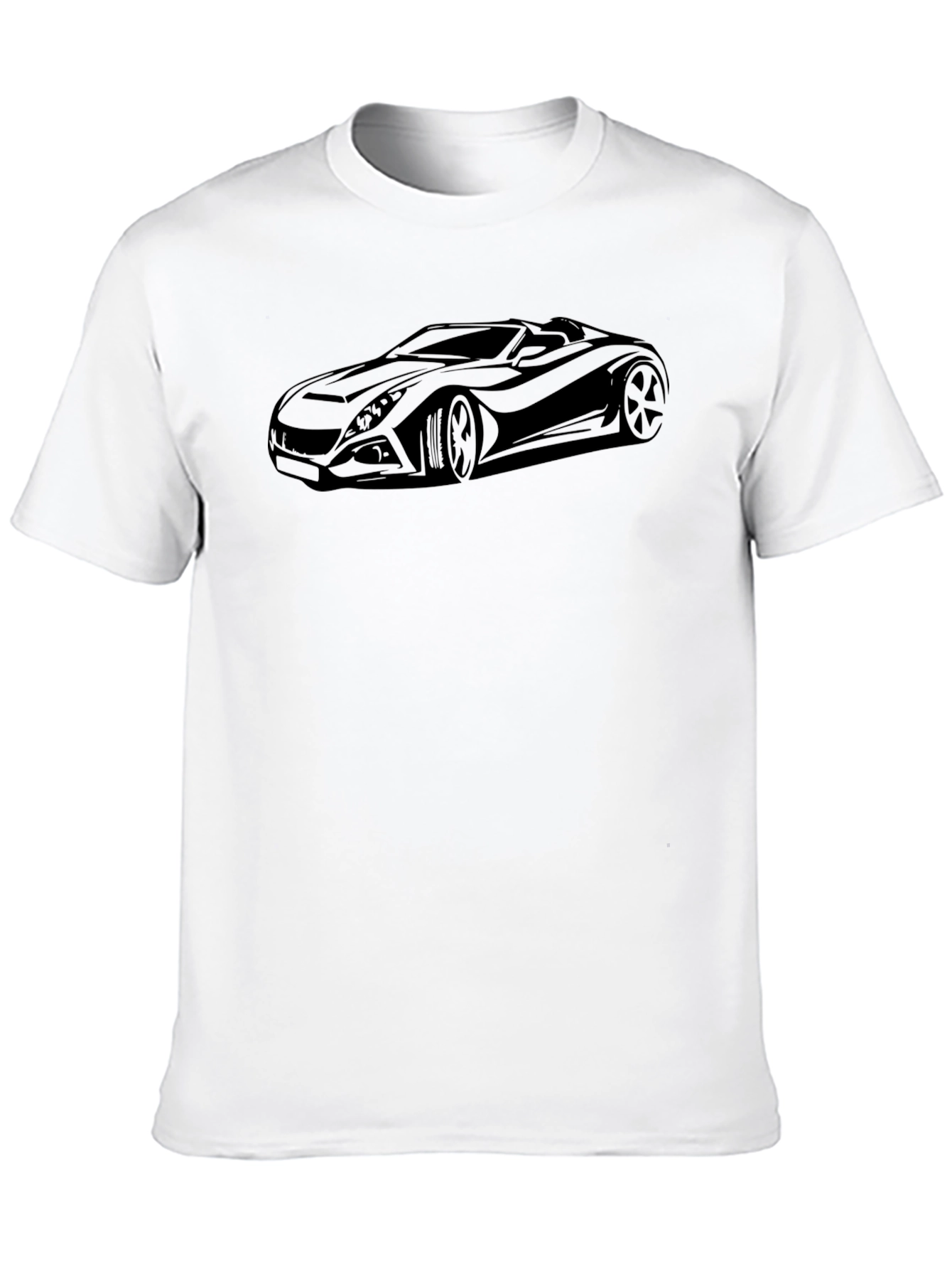 Sleek Black Car Graphic Tee - Stylish Comfort