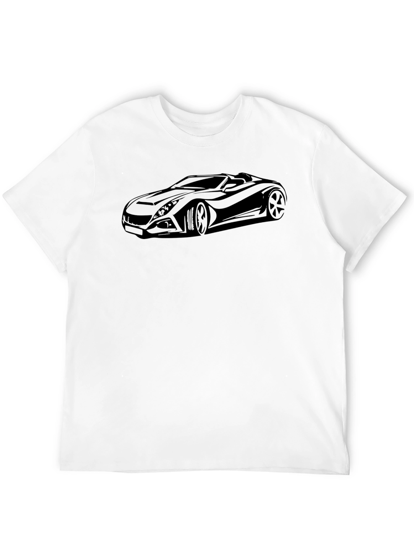 Sleek Black Car Graphic Tee - Stylish Comfort