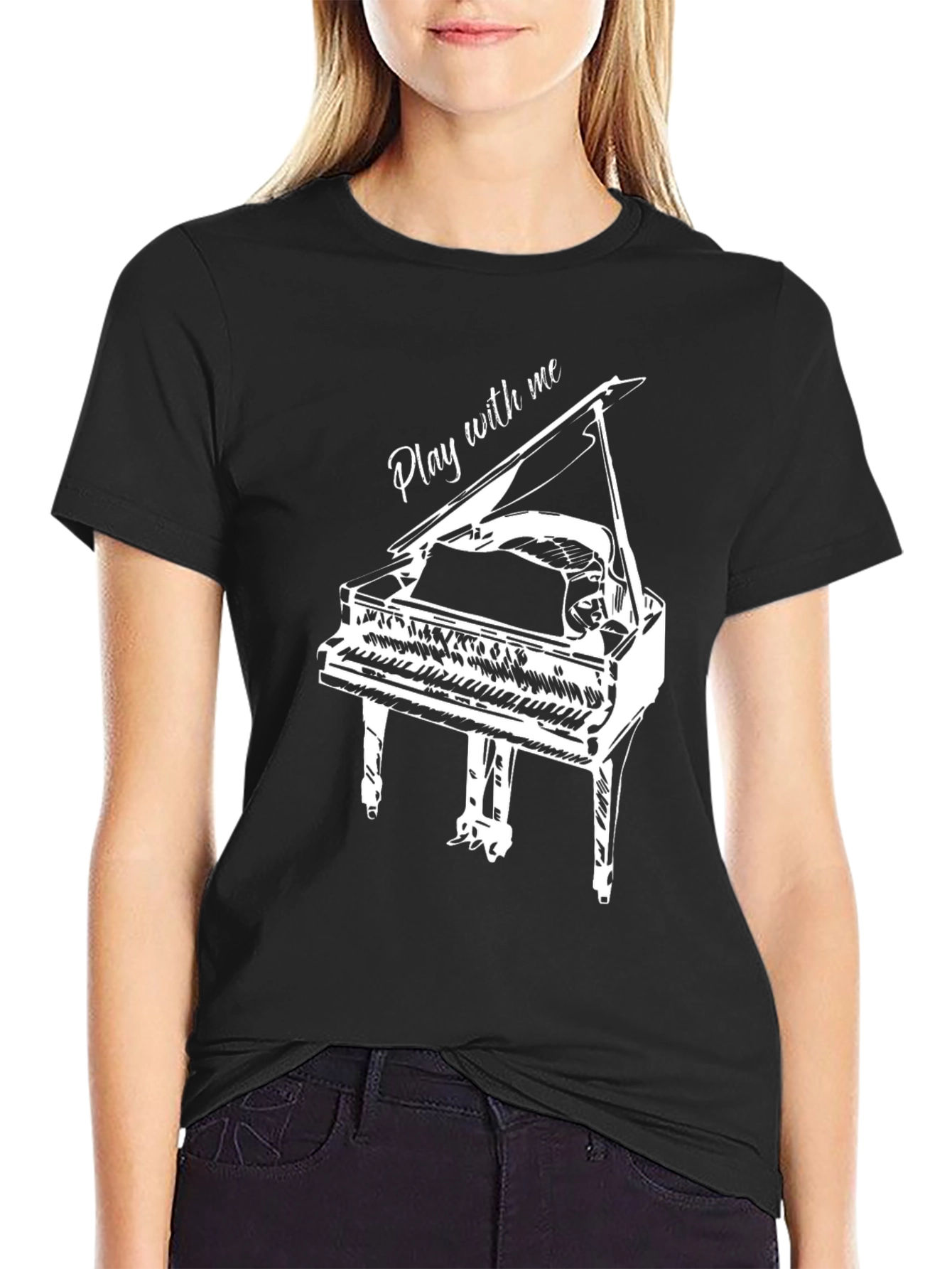 Piano Graphic Tee - Play With Me Design