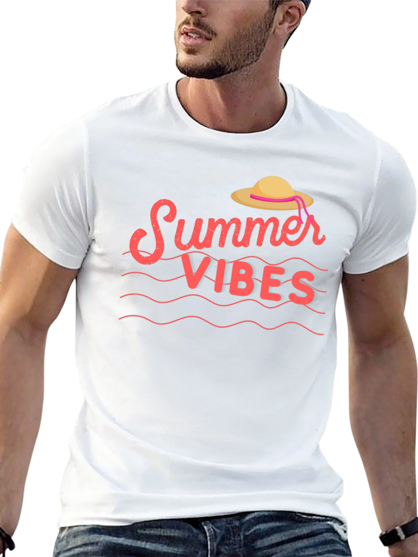 Summer Vibes Graphic T-Shirt - Black