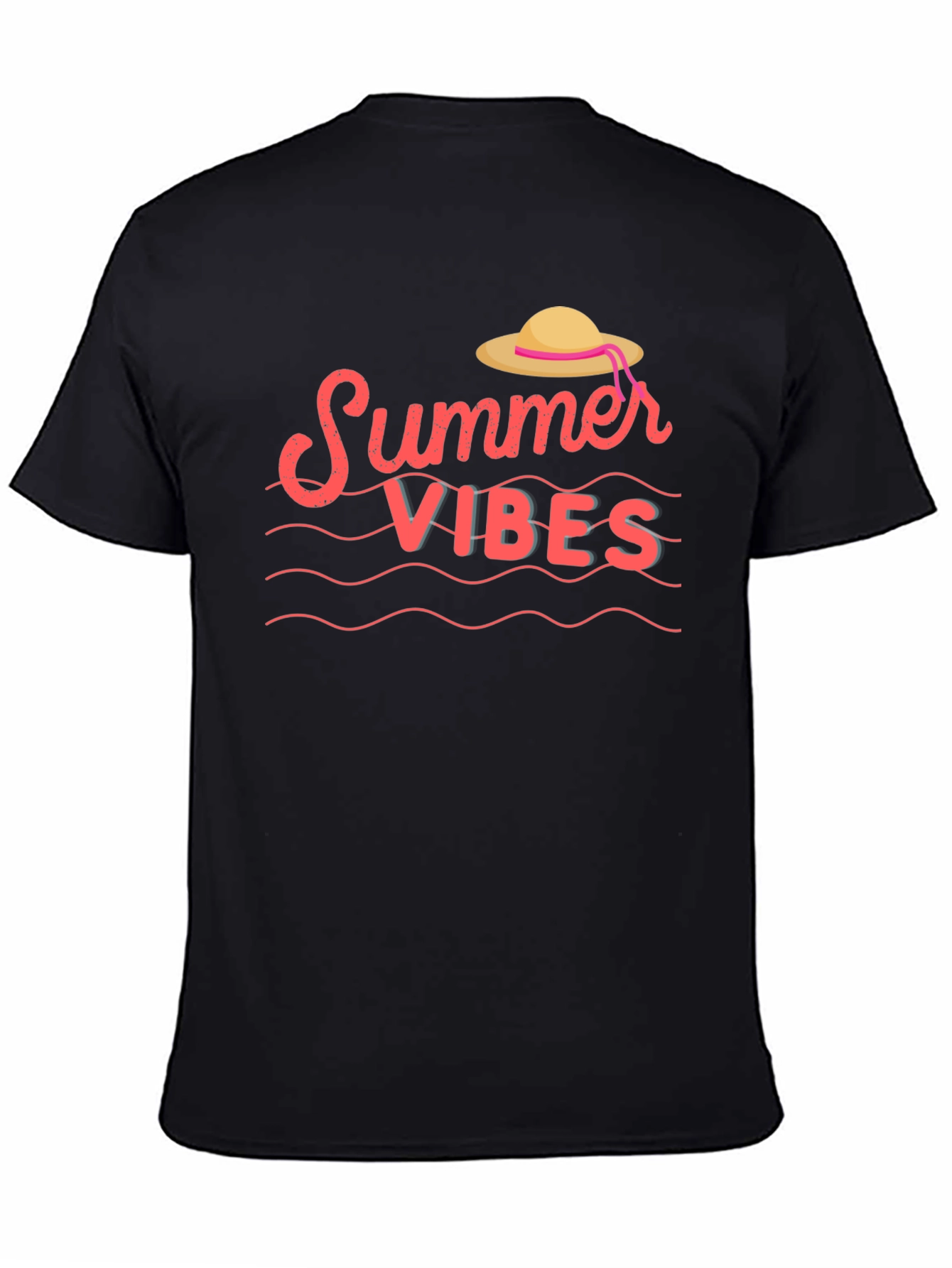 Summer Vibes Graphic T-Shirt - Black
