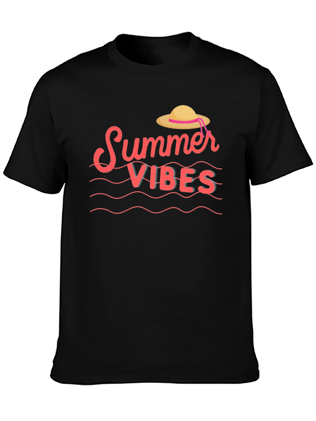 Summer Vibes Graphic T-Shirt - Black