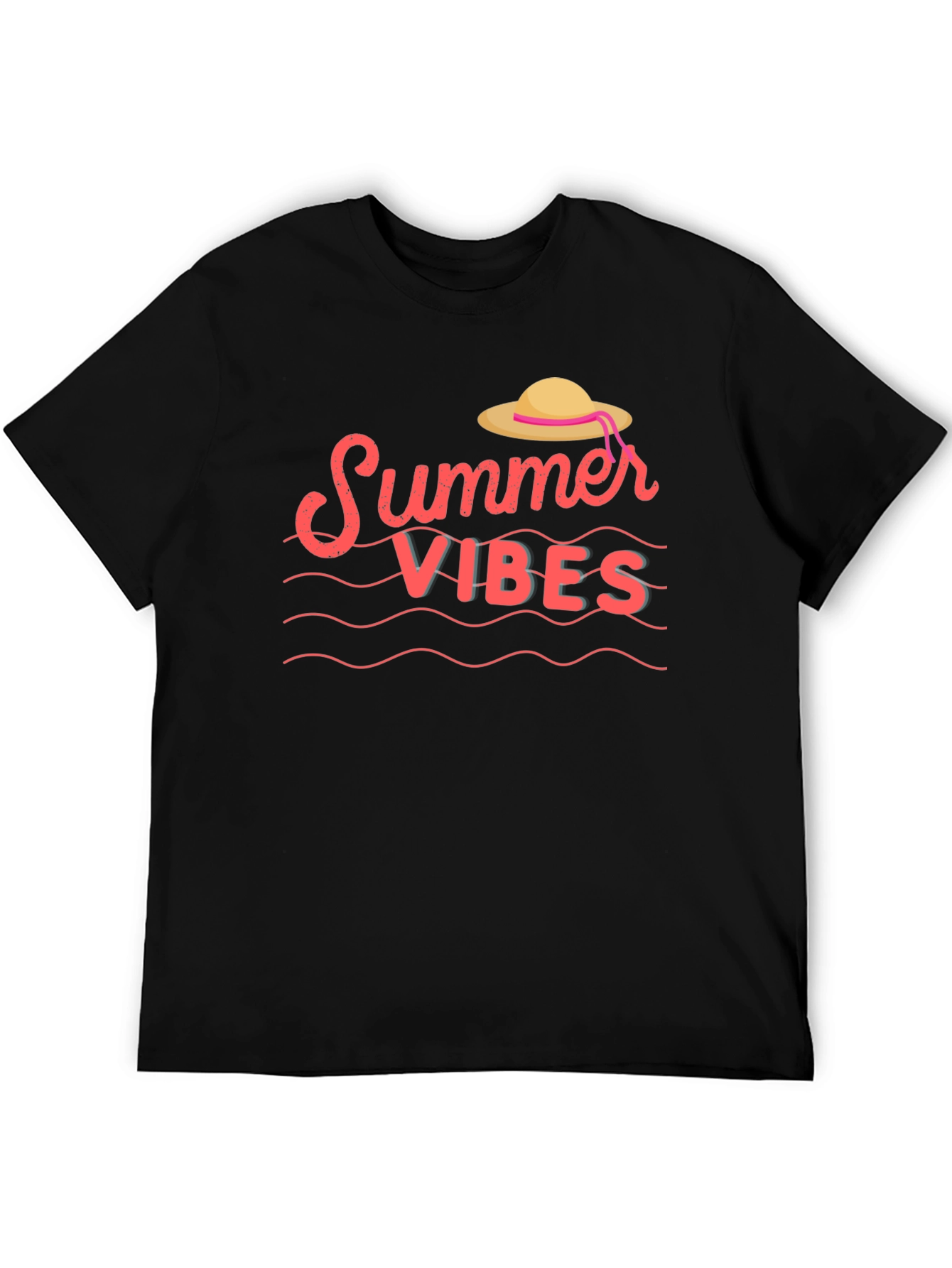 Summer Vibes Graphic T-Shirt - Black