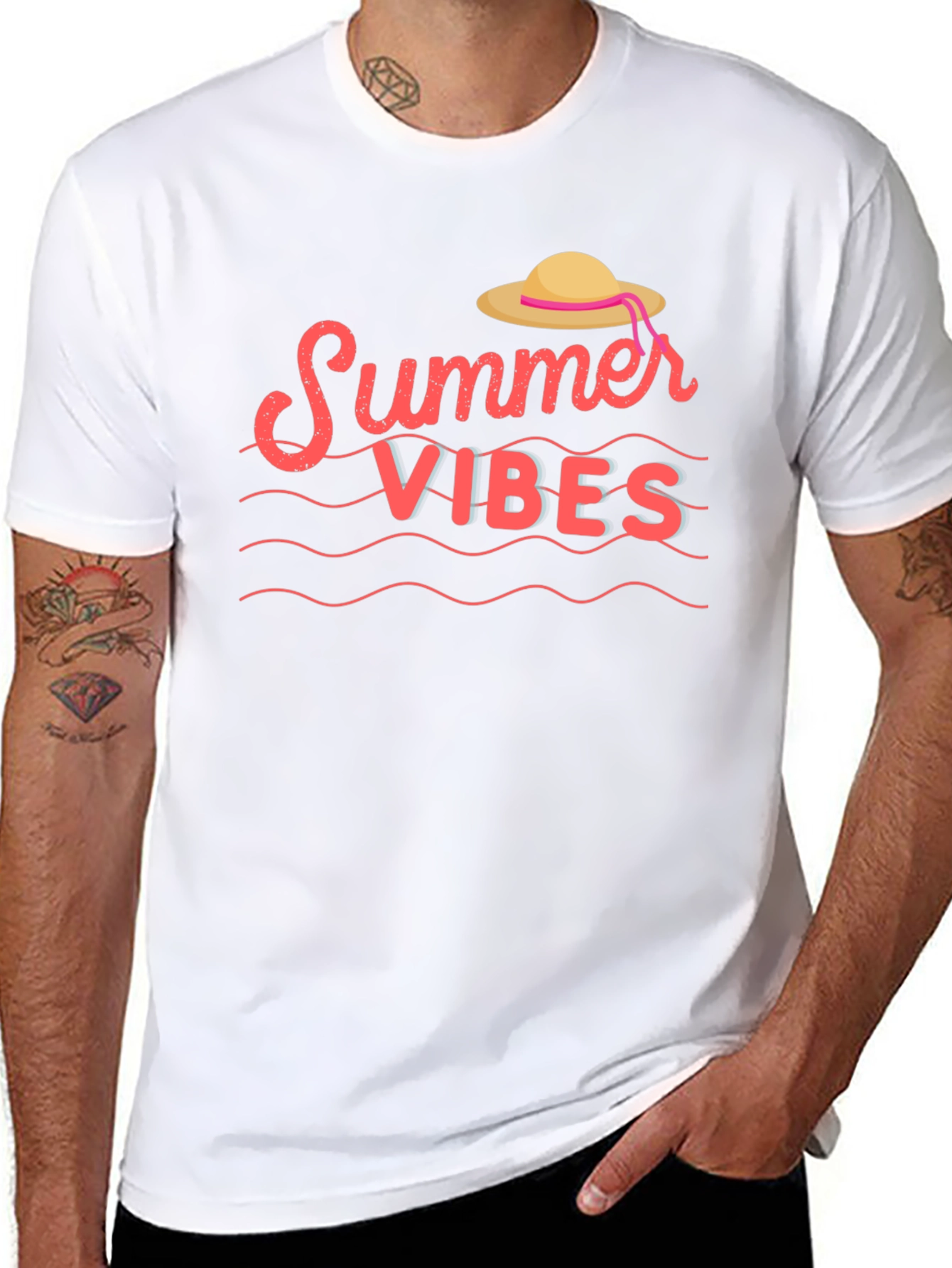 Summer Vibes Graphic T-Shirt - Black