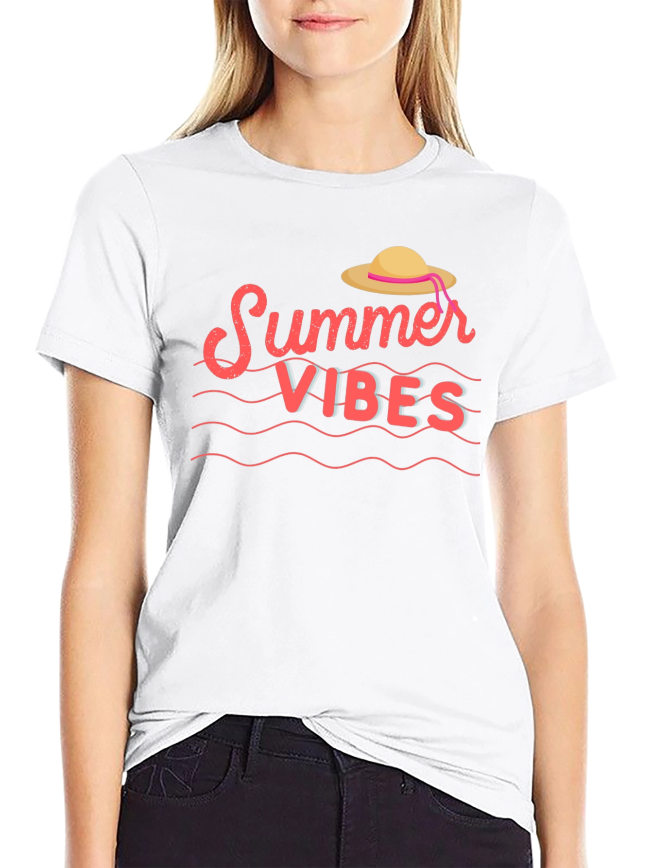Summer Vibes Graphic T-Shirt - Black