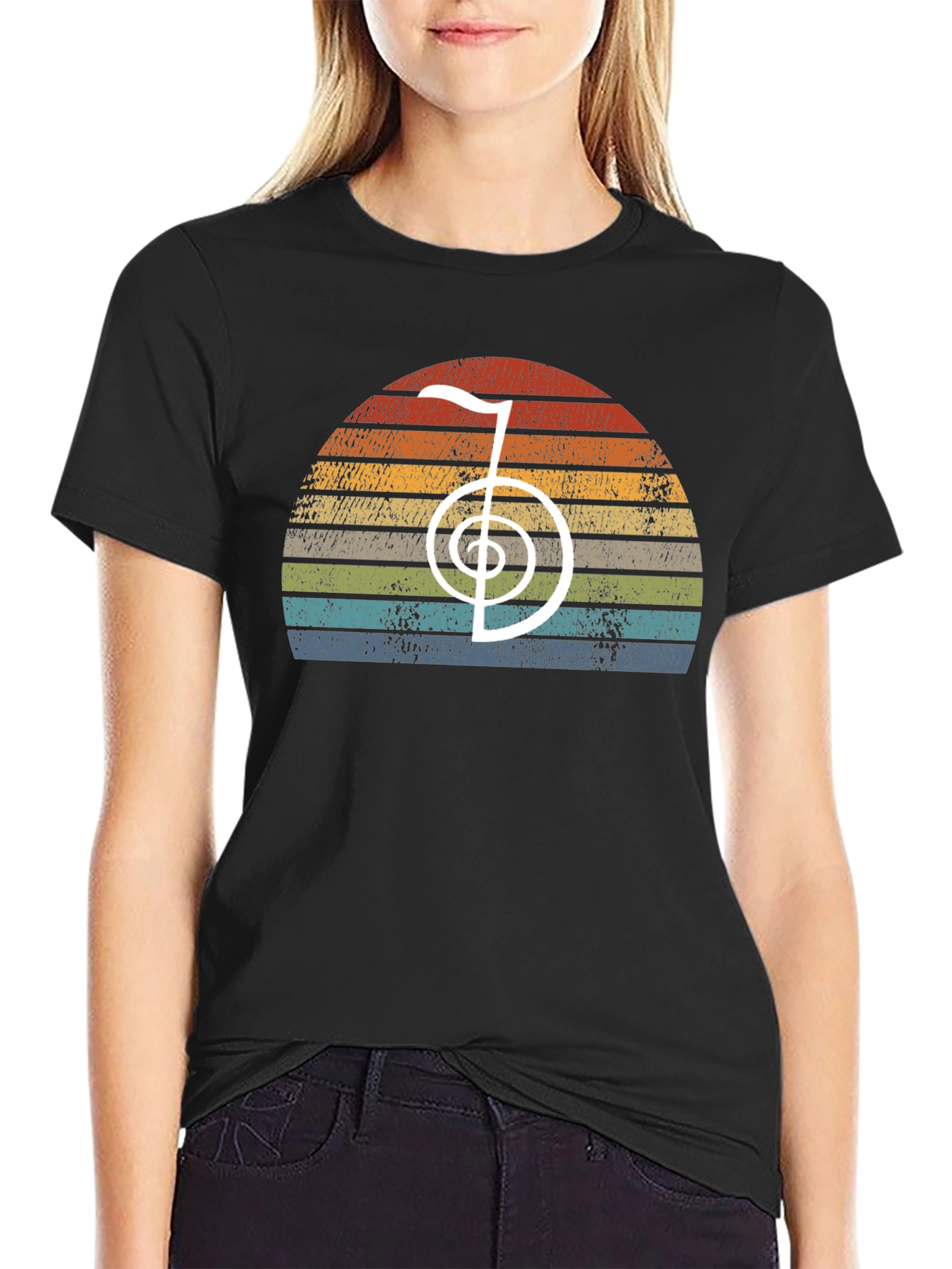 Retro Reiki Symbol Sunset T-Shirt
