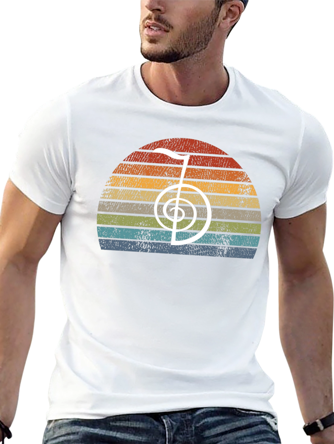 Retro Reiki Symbol Sunset T-Shirt
