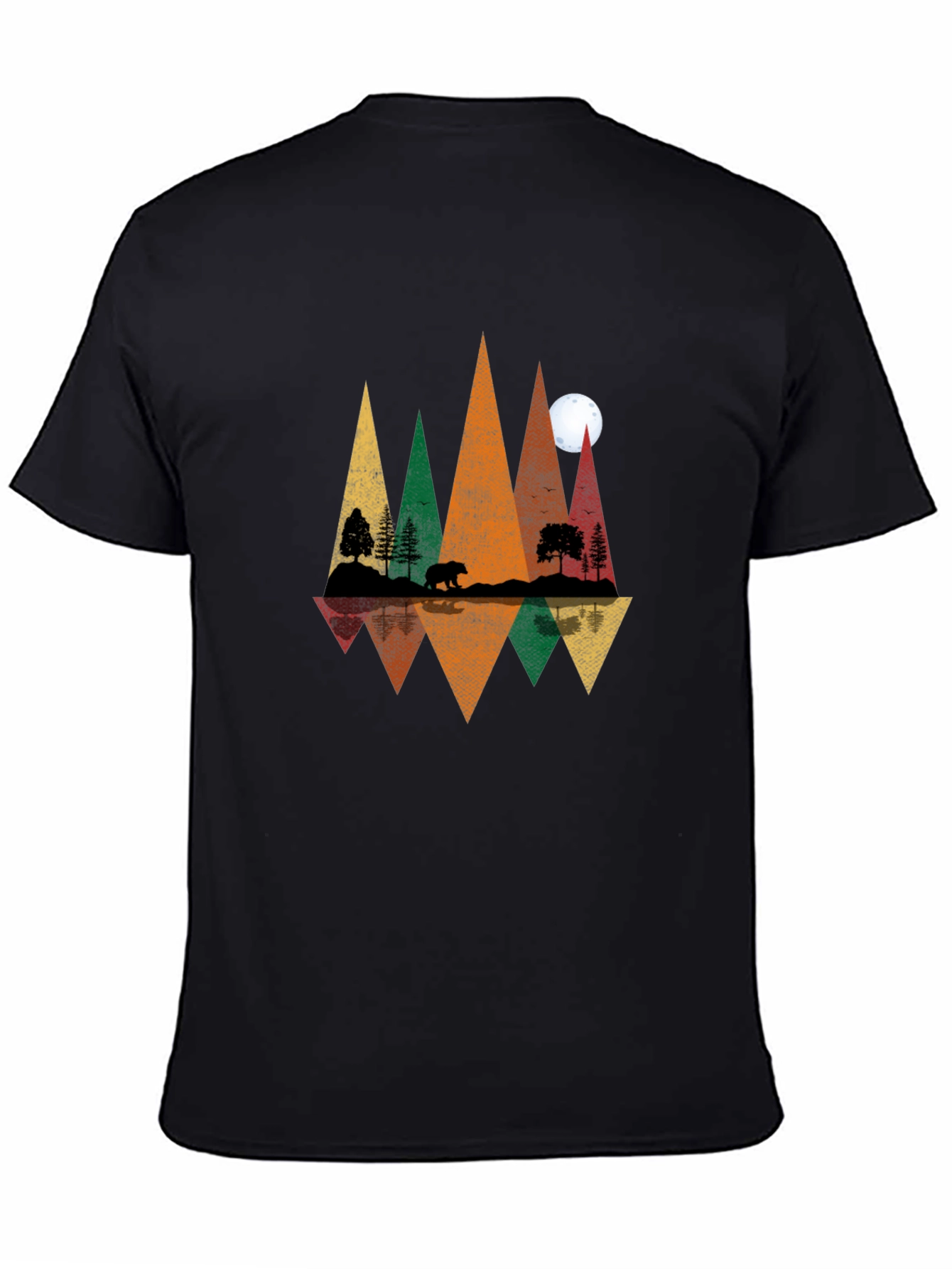 Nature Reflection Graphic Tee - Mens Black T-Shirt