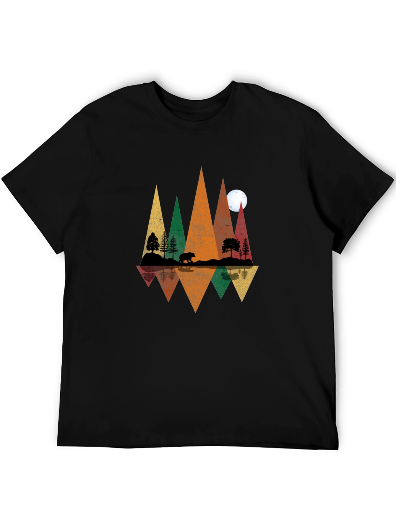 Nature Reflection Graphic Tee - Mens Black T-Shirt