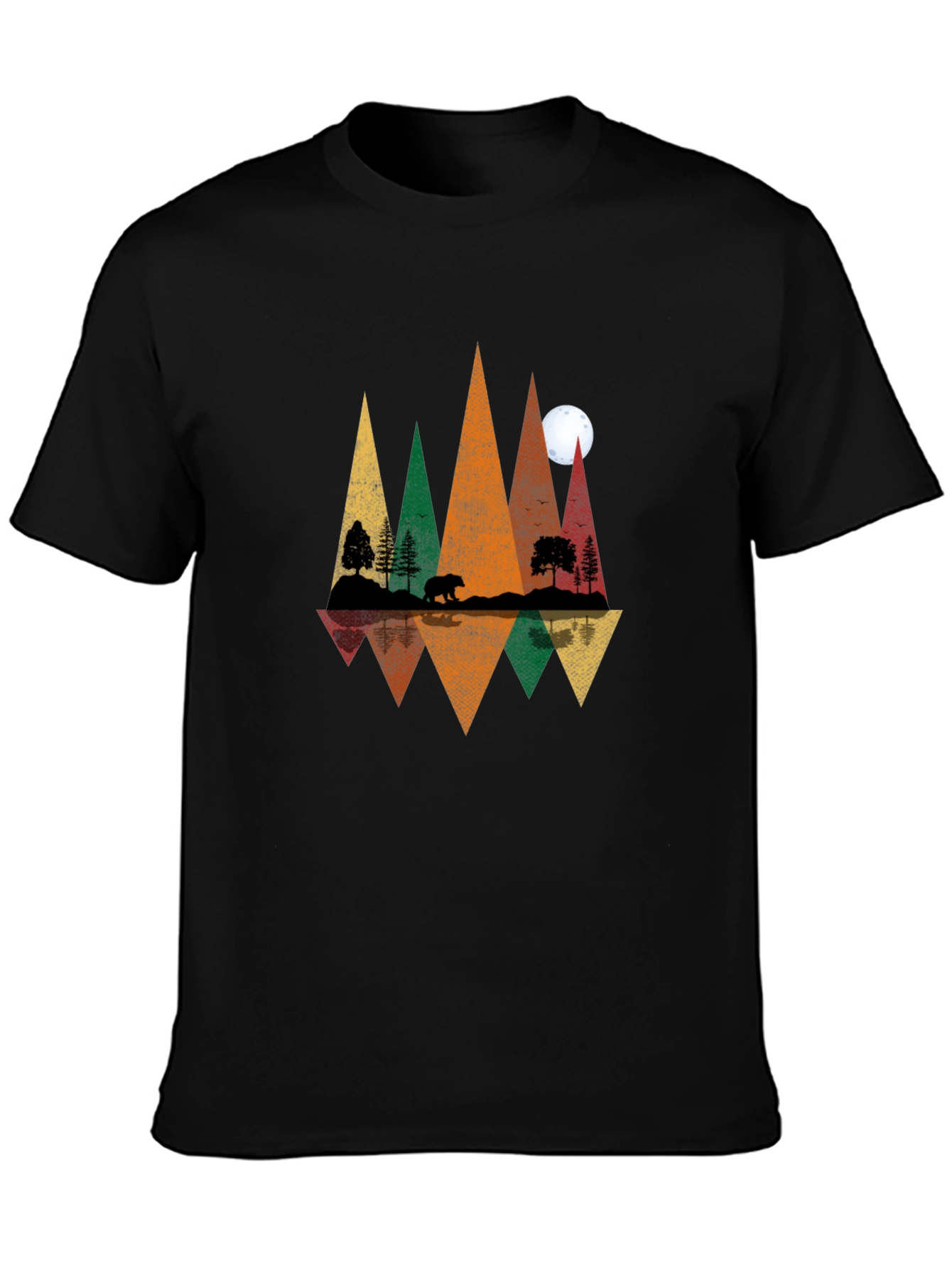 Nature Reflection Graphic Tee - Mens Black T-Shirt