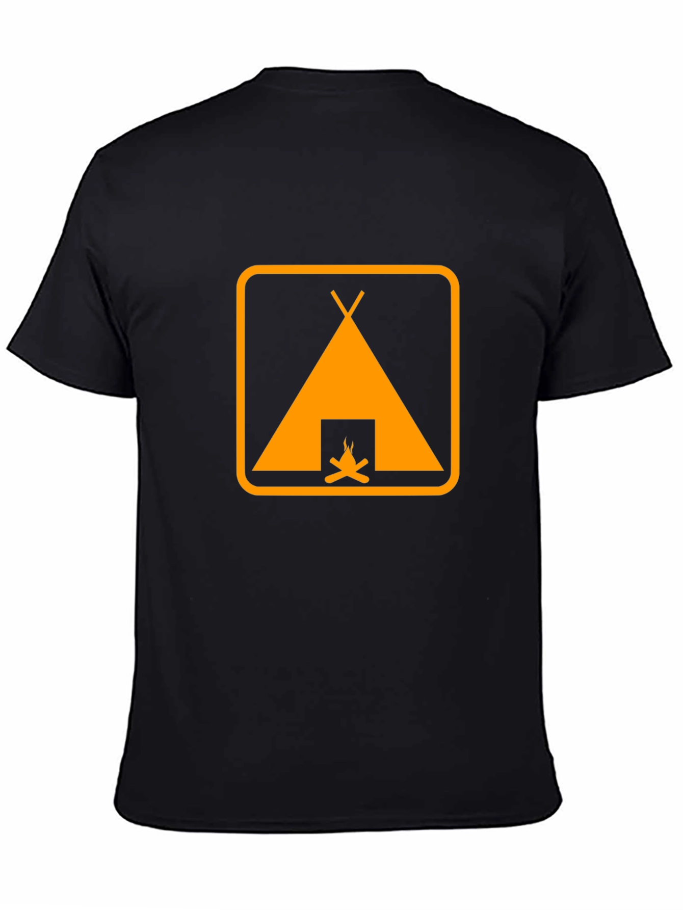 Camping Tent Graphic Tee - Black Adventure Shirt
