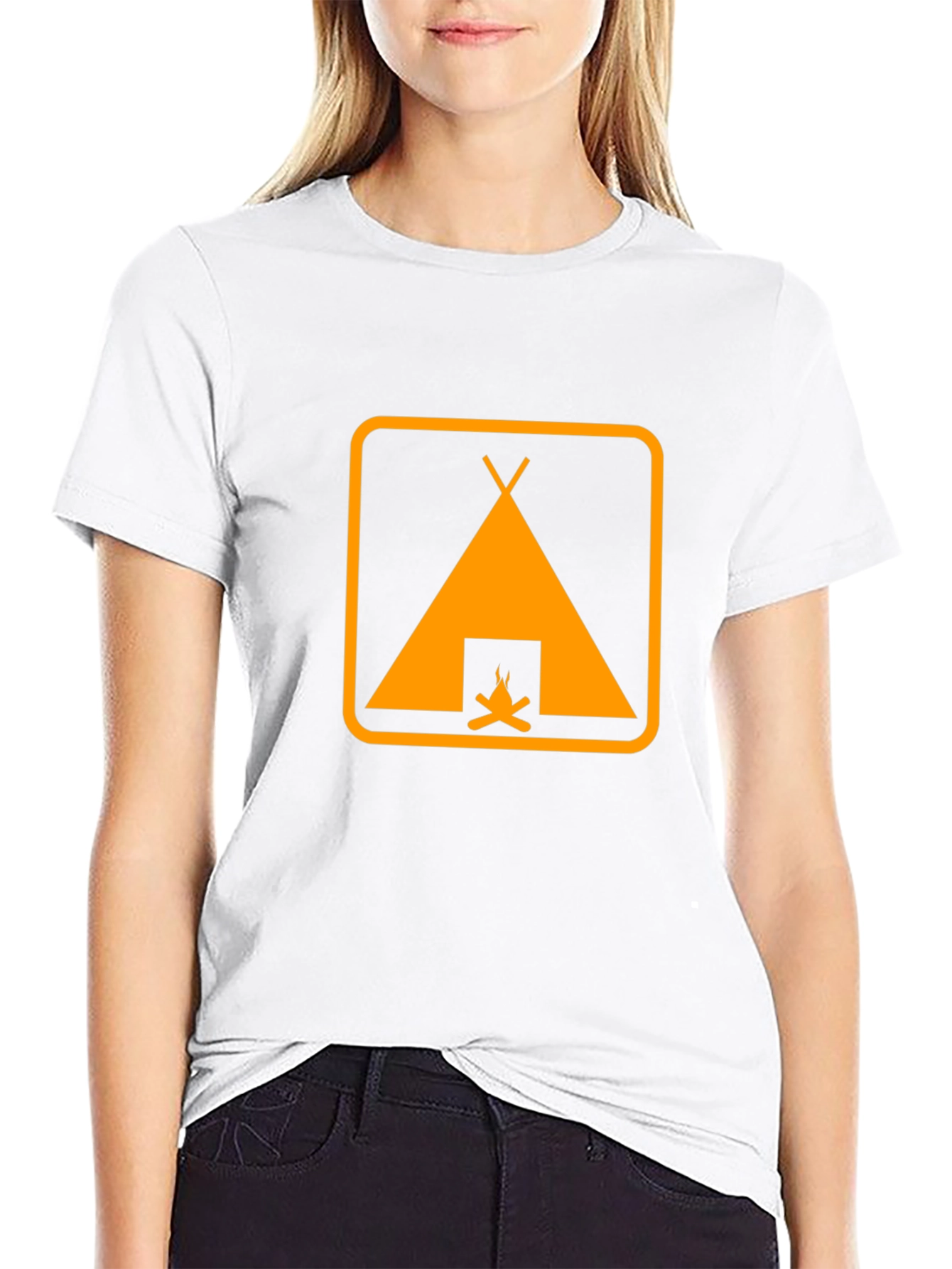 Camping Tent Graphic Tee - Black Adventure Shirt
