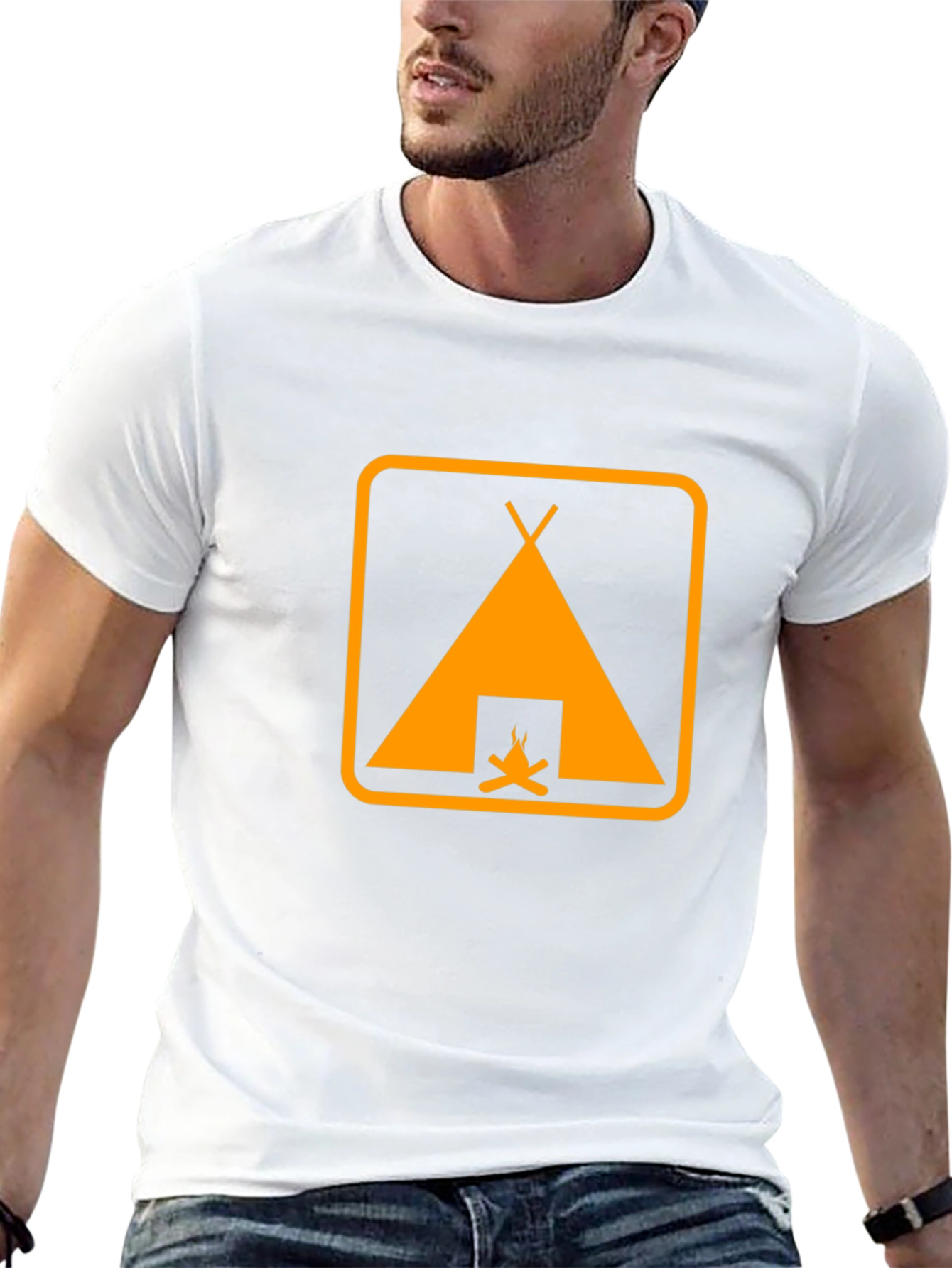 Camping Tent Graphic Tee - Black Adventure Shirt