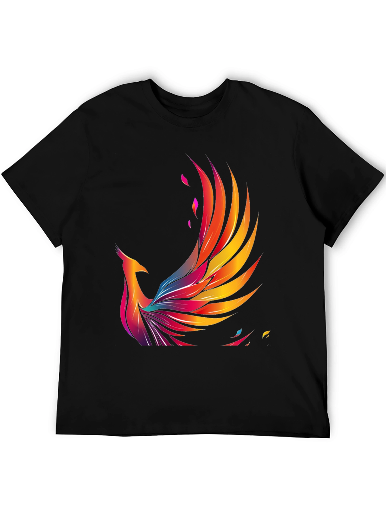 Phoenix Graphic Print Black T-Shirt