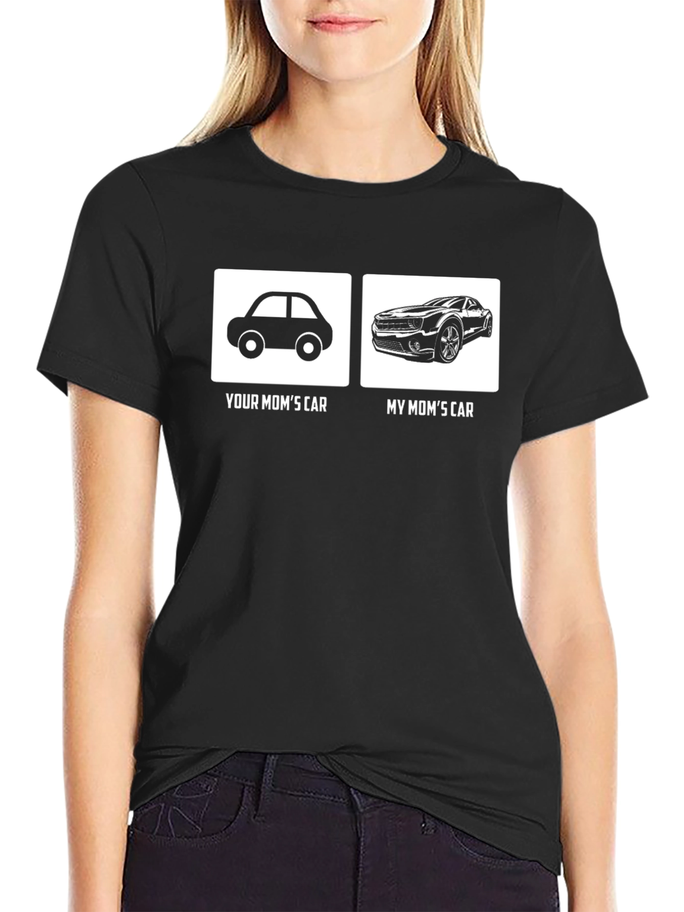 Humorous My Moms Car Graphic T-Shirt