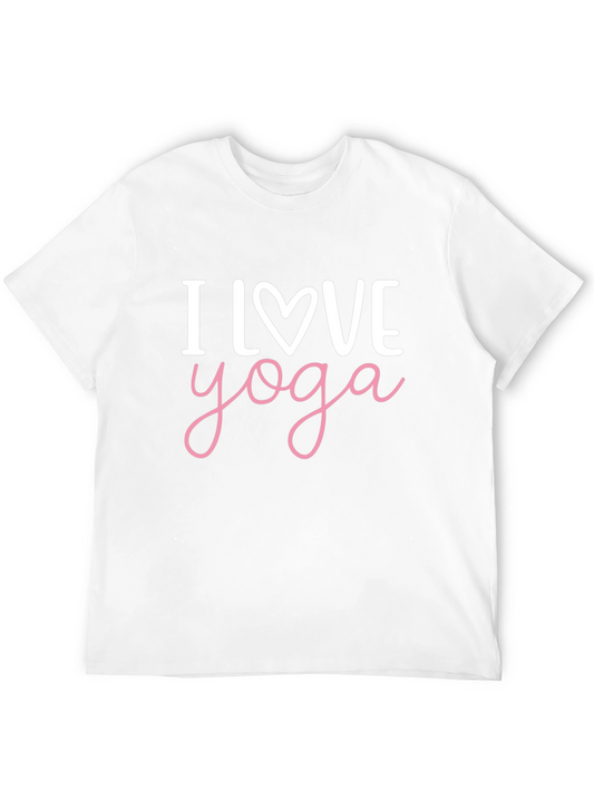 I Love Yoga T-Shirt Black Cotton Tee
