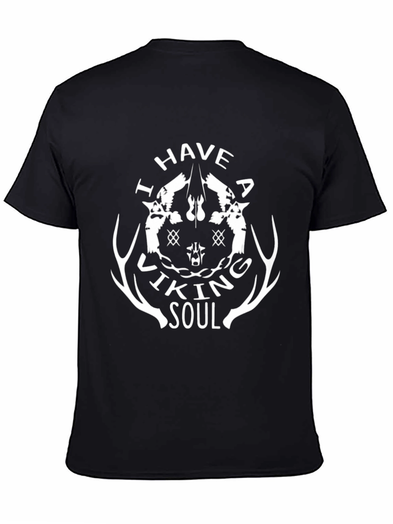 I Have a Viking Soul Black T-Shirt