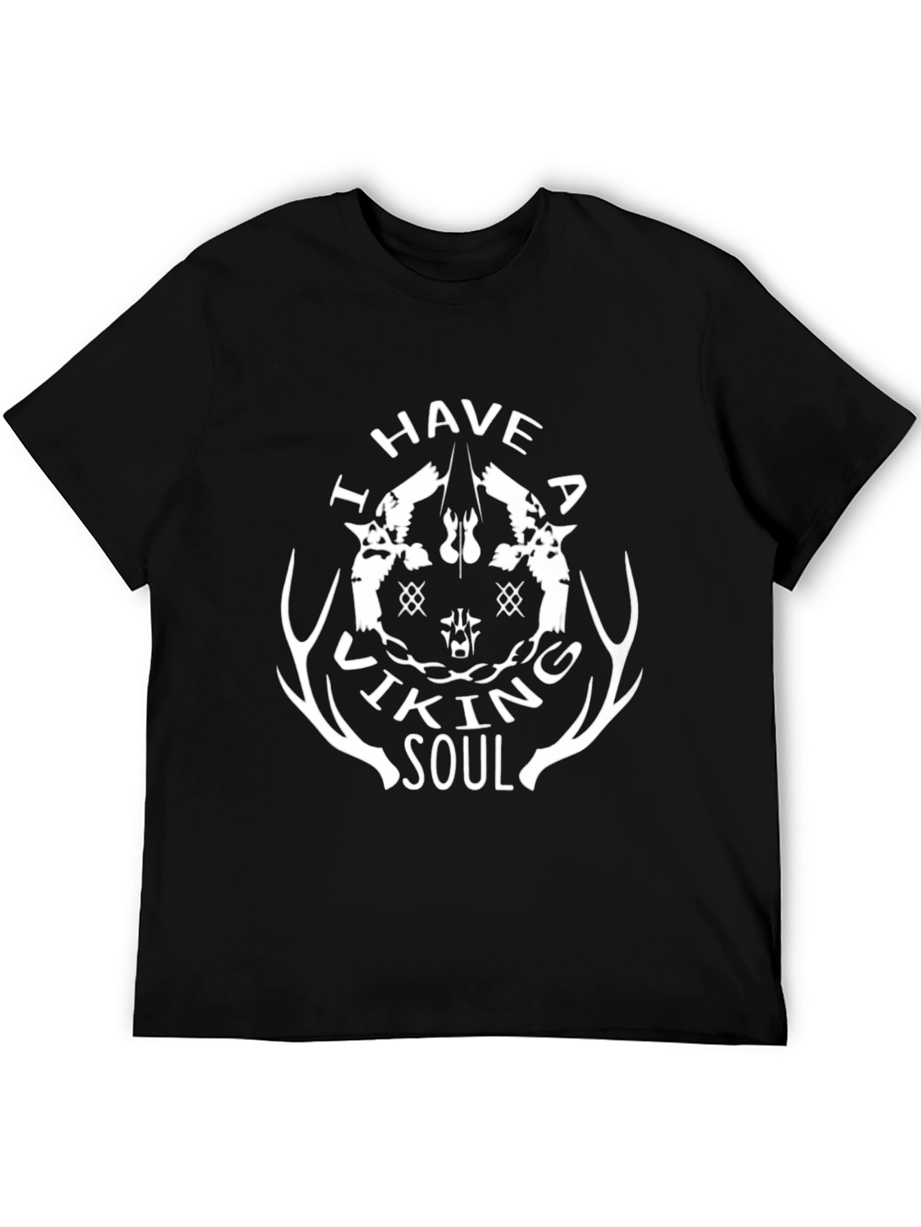 I Have a Viking Soul Black T-Shirt