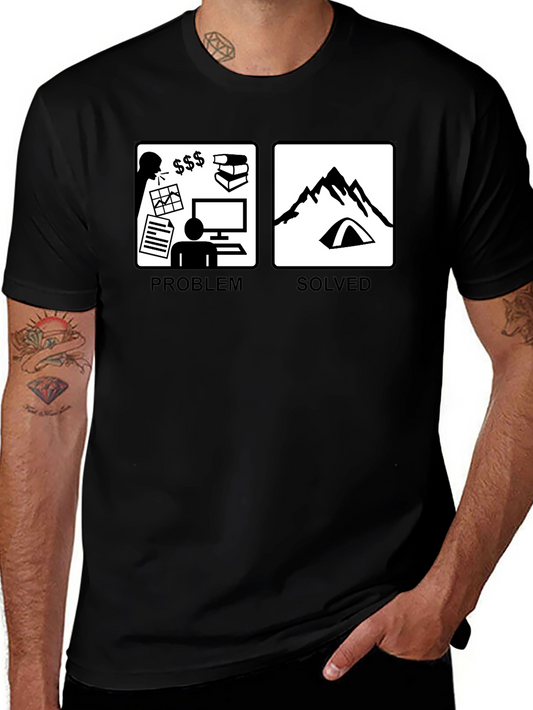 Problem Solved: Camping T-Shirt - Funny Graphic Tee