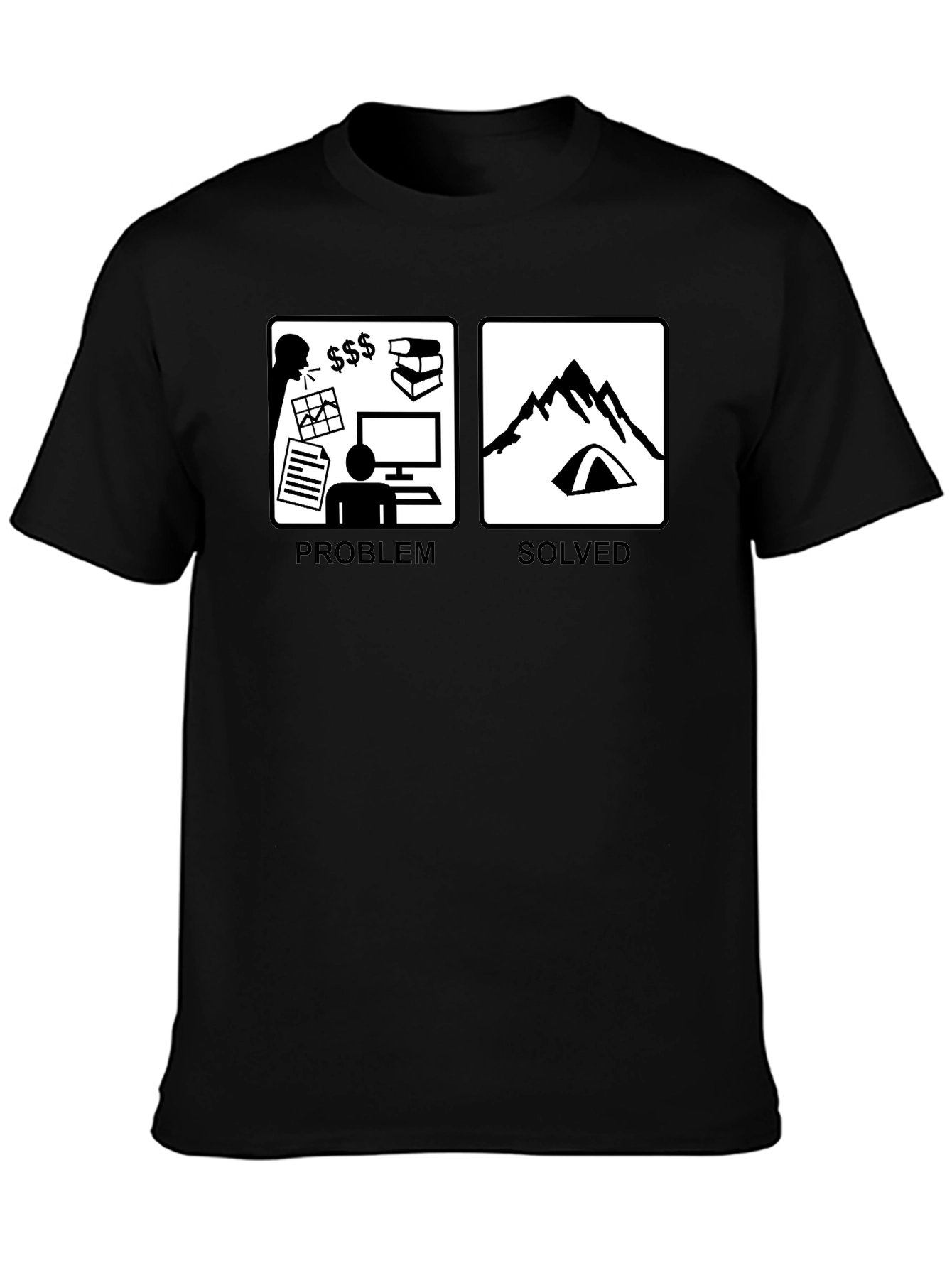 Problem Solved: Camping T-Shirt - Funny Graphic Tee