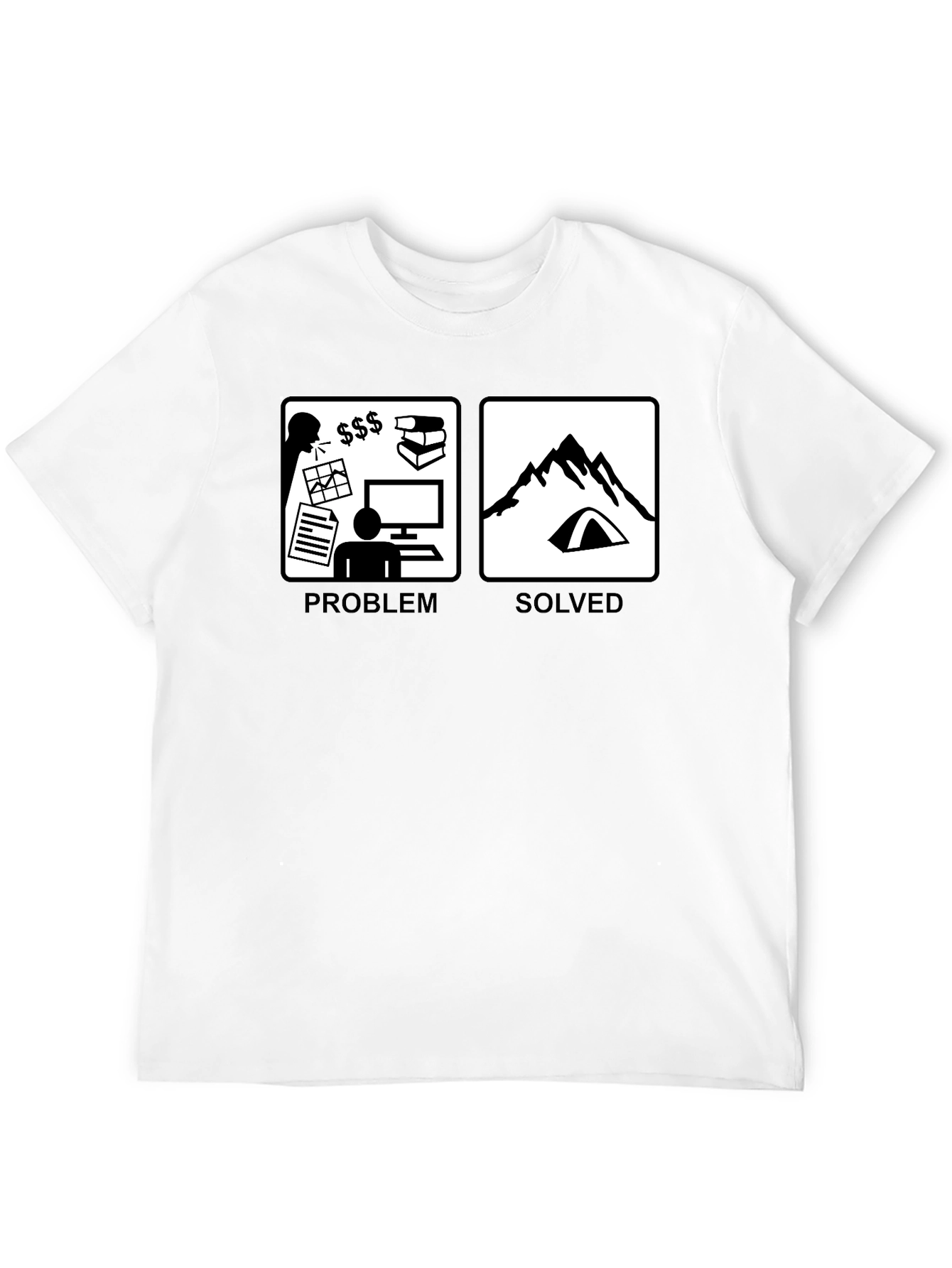 Problem Solved: Camping T-Shirt - Funny Graphic Tee