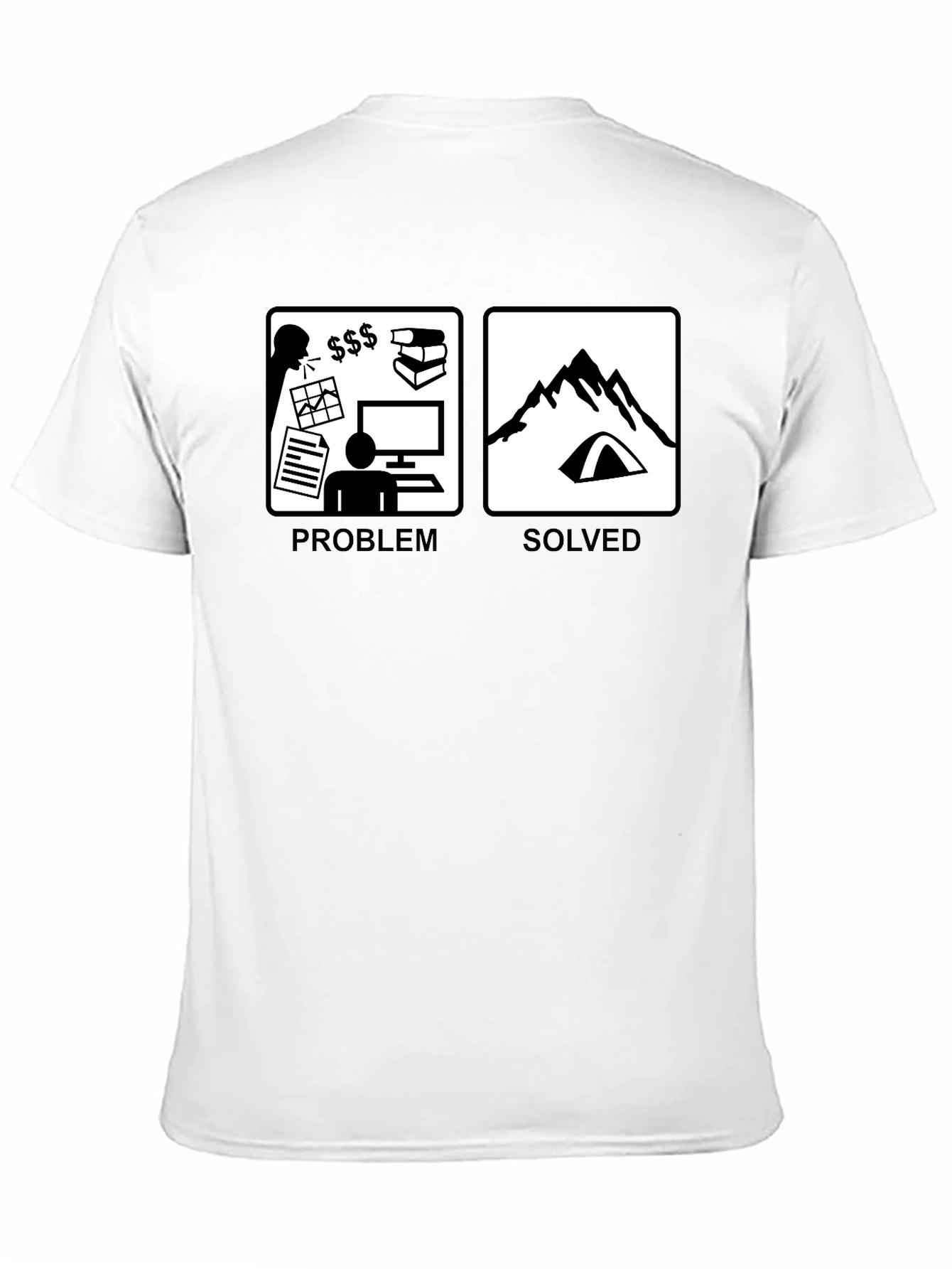 Problem Solved: Camping T-Shirt - Funny Graphic Tee